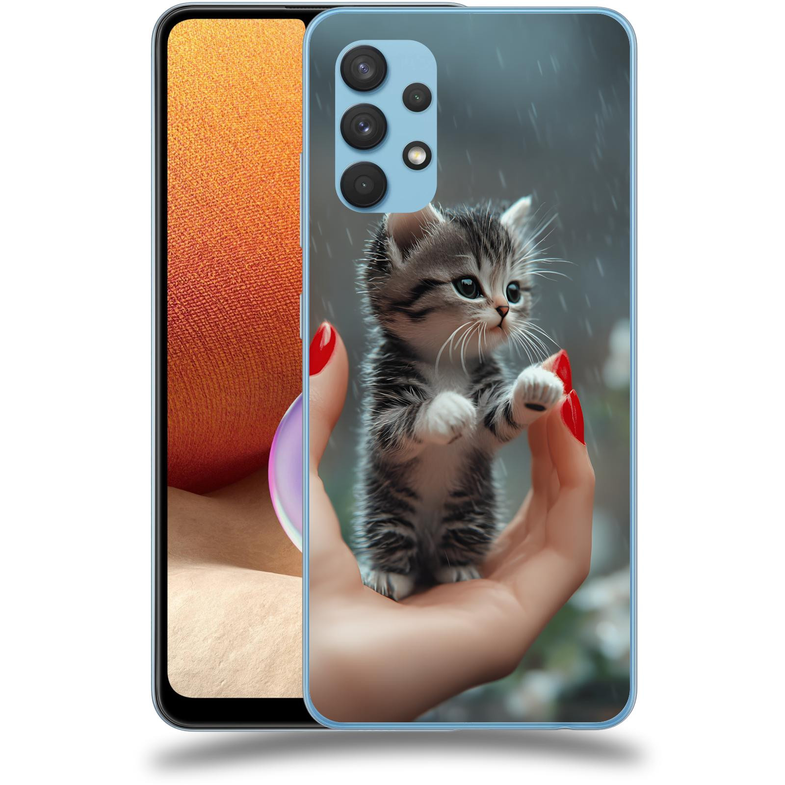 ACOVER Kryt na mobil Samsung Galaxy A32 4G SM-A325F - Koťátko