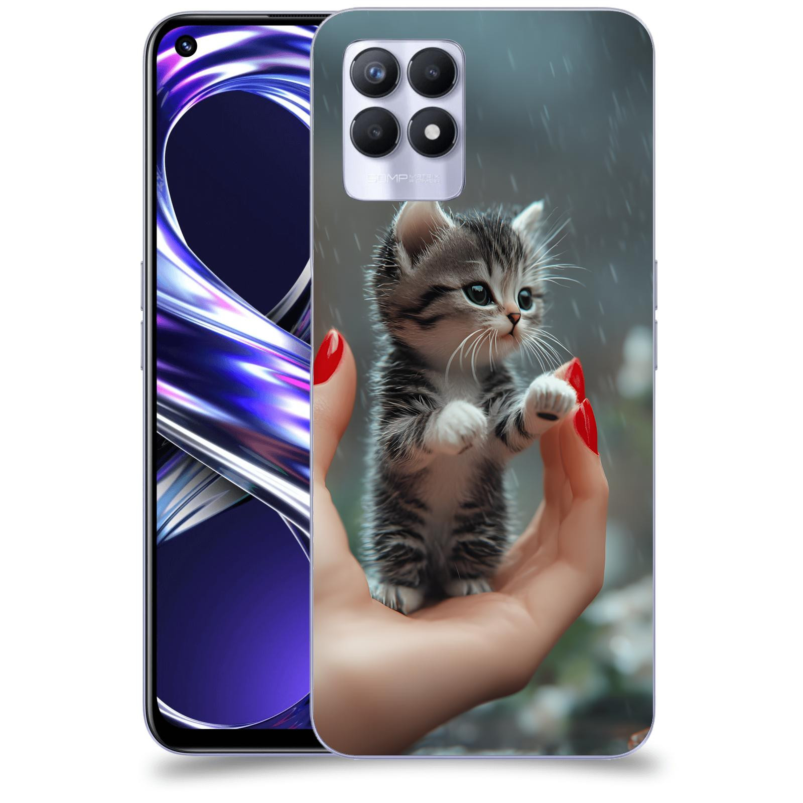 ACOVER Kryt na mobil Realme 8i - Koťátko