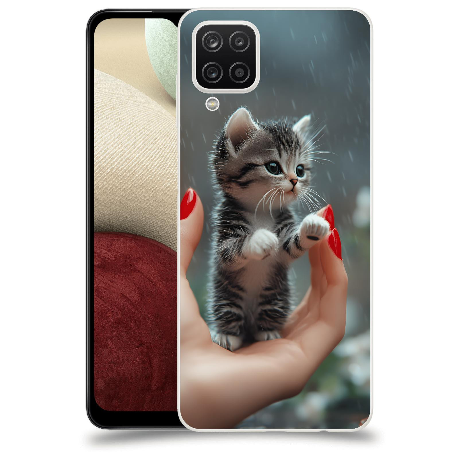 ACOVER Kryt na mobil Samsung Galaxy A12 A125F - Koťátko