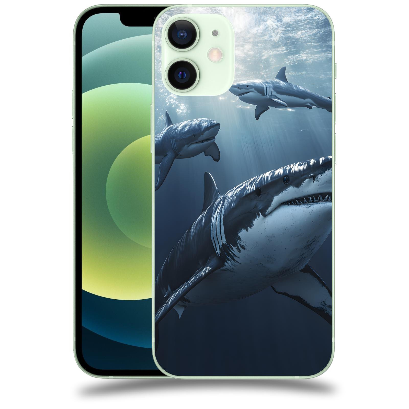 ACOVER Kryt na mobil Apple iPhone 12 mini - Žraloci