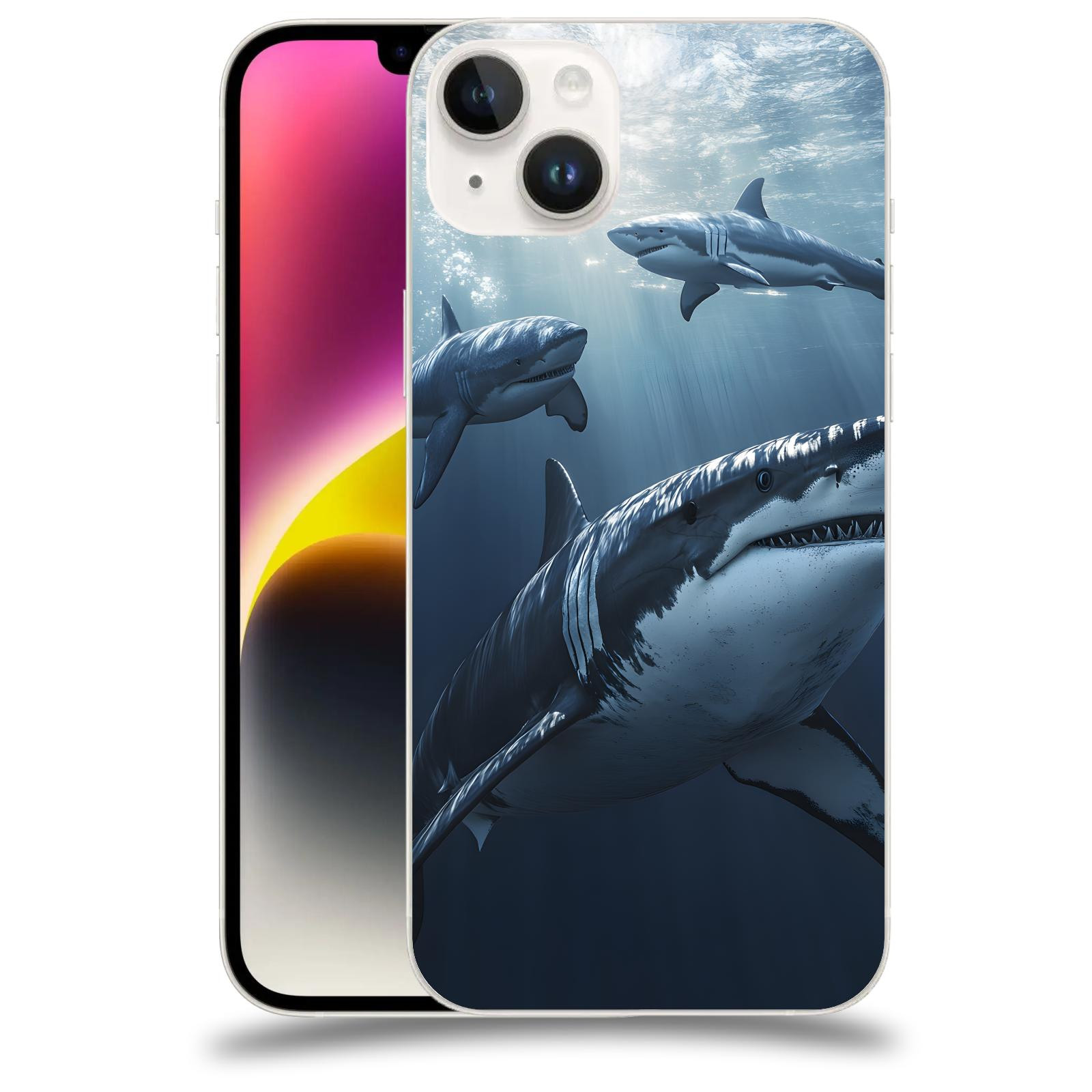 ACOVER Kryt na mobil Apple iPhone 14 Plus - Žraloci
