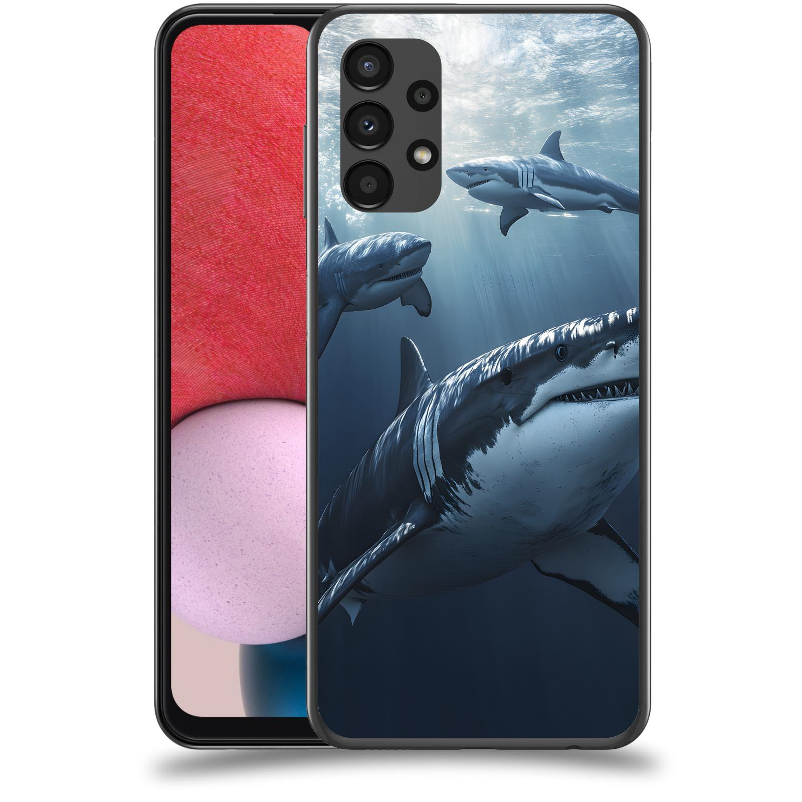 ACOVER Kryt na mobil Samsung Galaxy A13 4G A135 - Žraloci