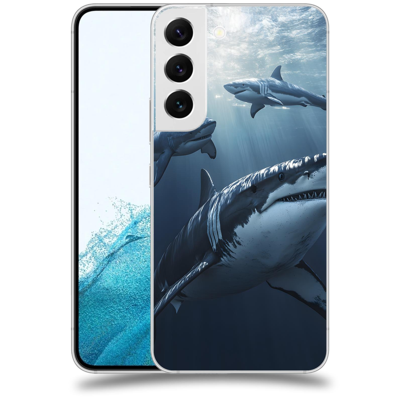 ACOVER Kryt na mobil Samsung Galaxy S22 5G - Žraloci