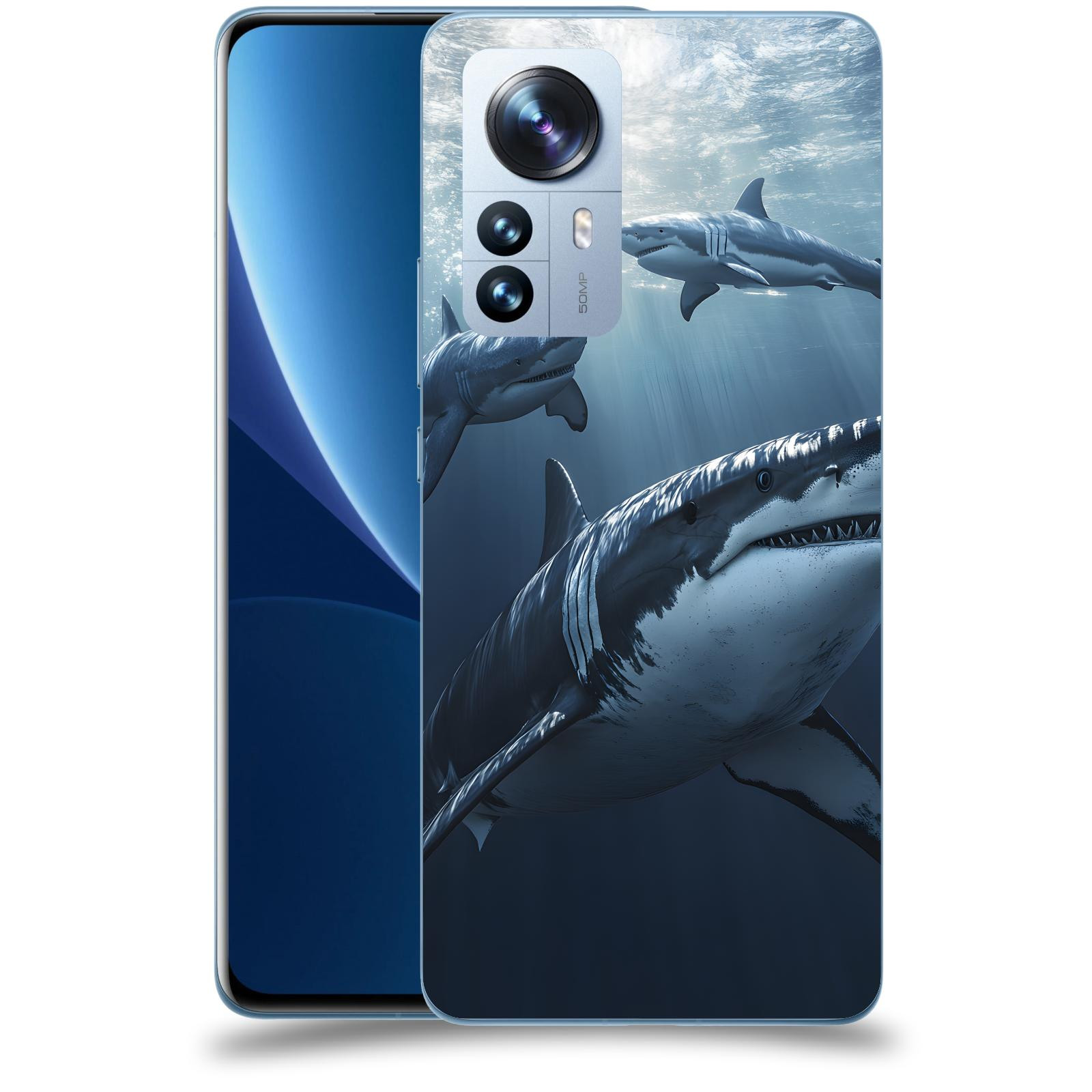ACOVER Kryt na mobil Xiaomi 12 Pro - Žraloci