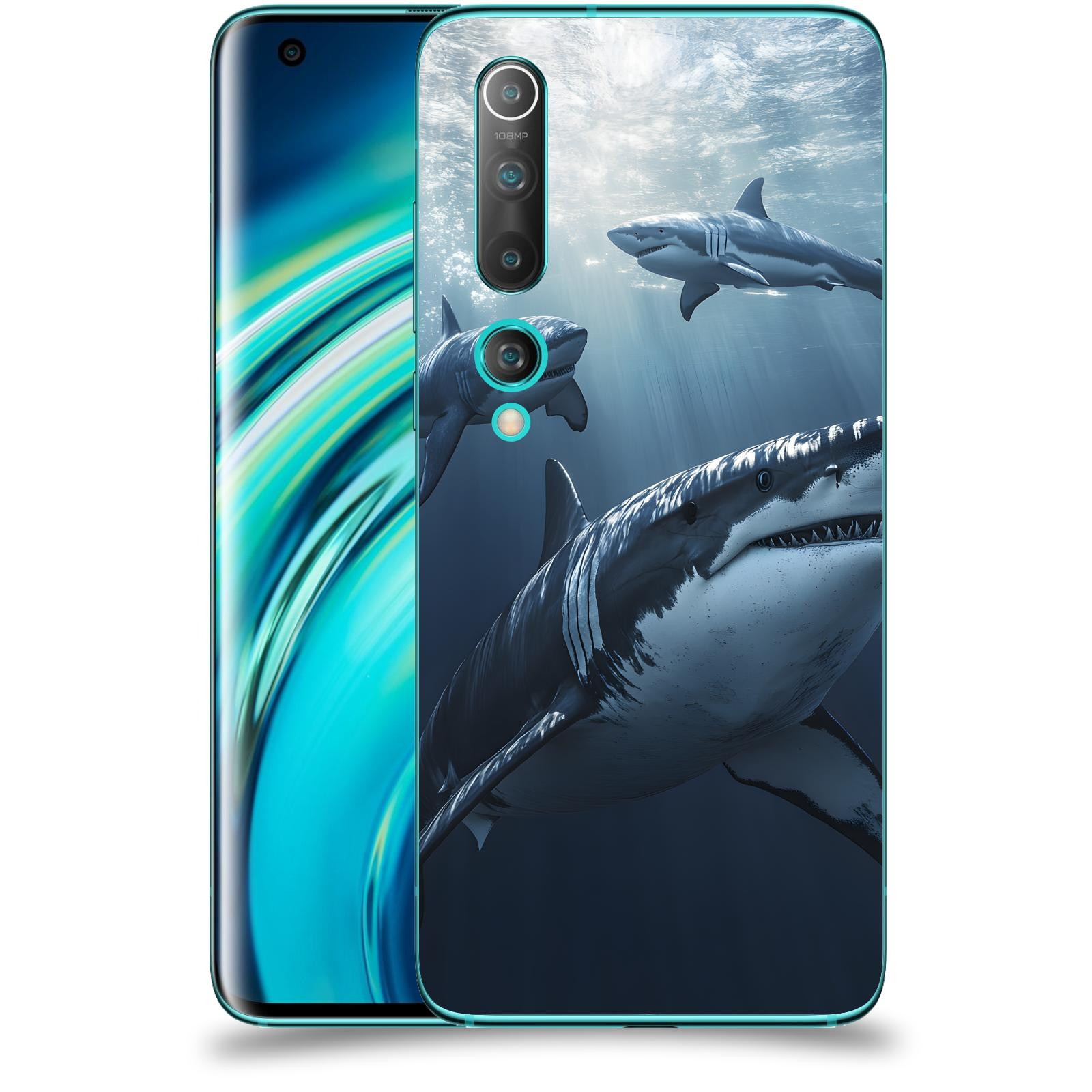 ACOVER Kryt na mobil Xiaomi Mi 10 - Žraloci