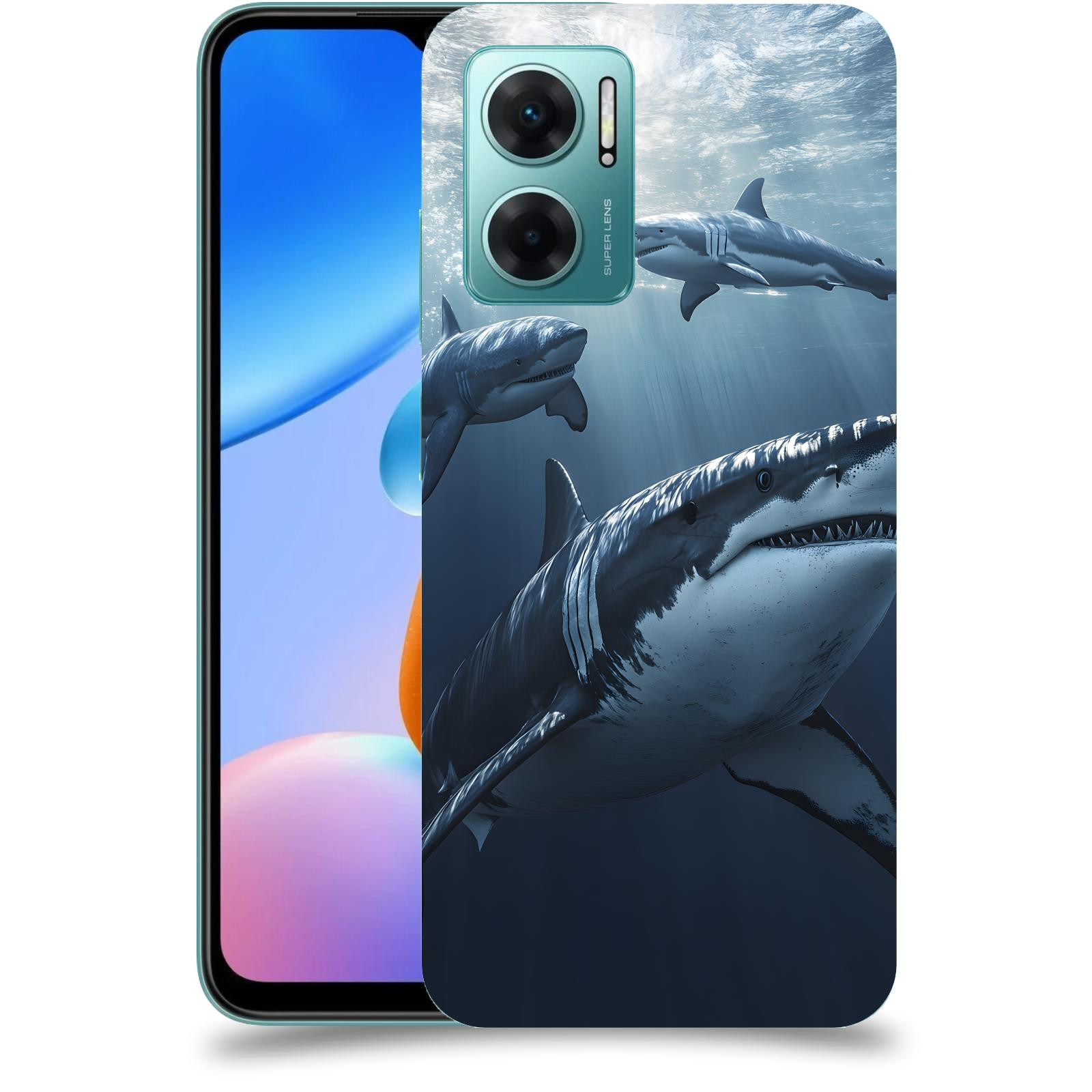 ACOVER Kryt na mobil Xiaomi Redmi 10 5G - Žraloci