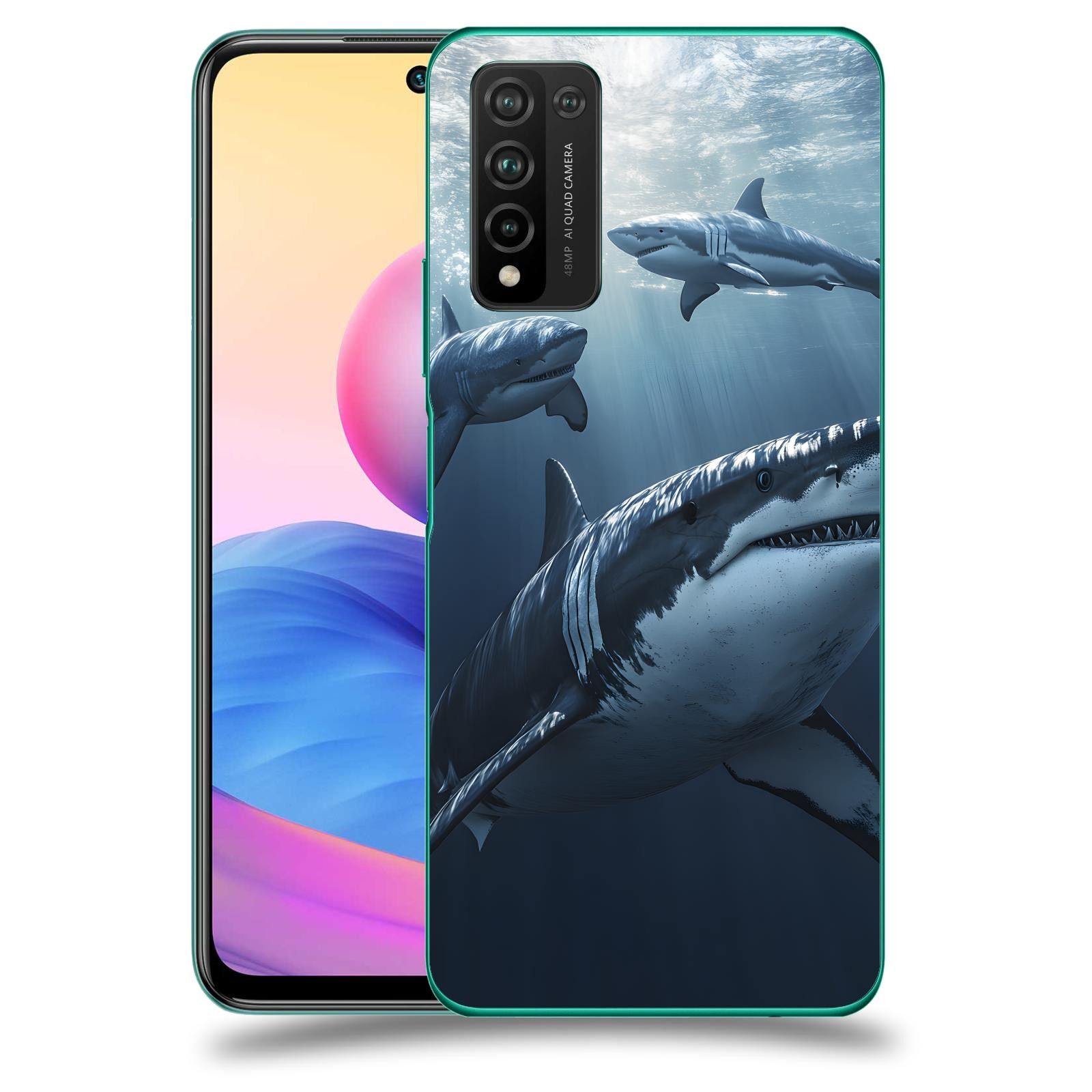 ACOVER Kryt na mobil Honor 10X Lite - Žraloci