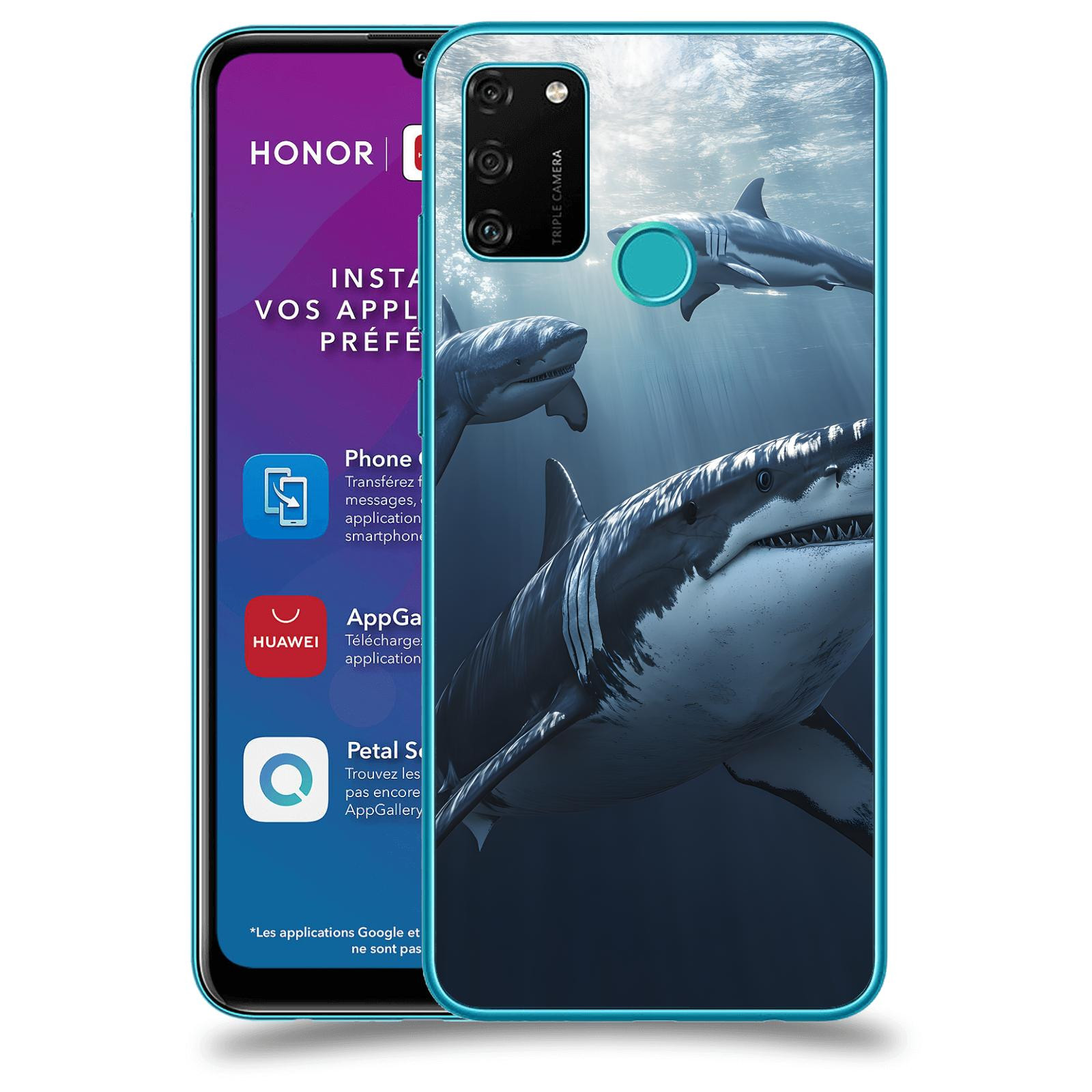 ACOVER Kryt na mobil Honor 9A - Žraloci