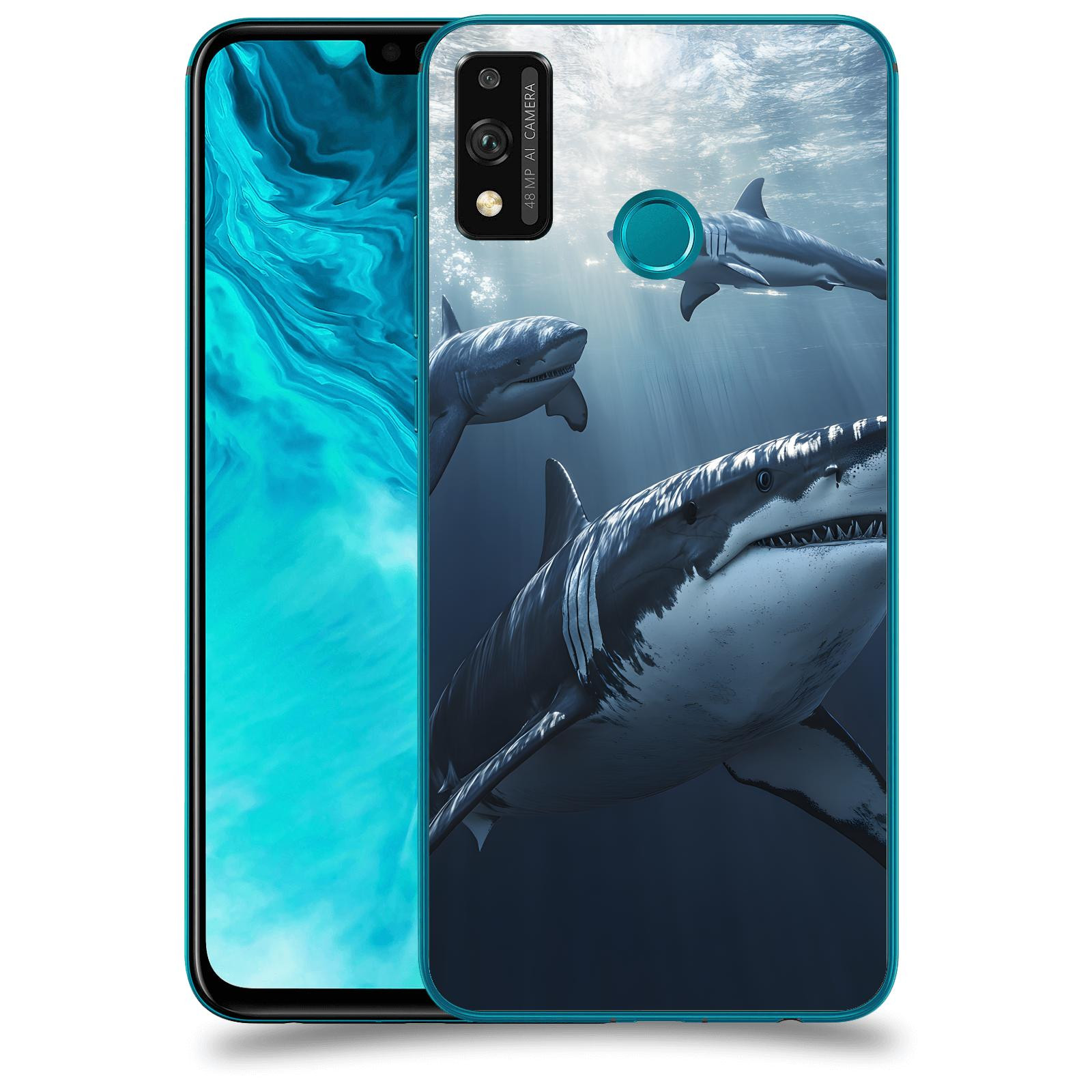 ACOVER Kryt na mobil Honor 9X Lite - Žraloci