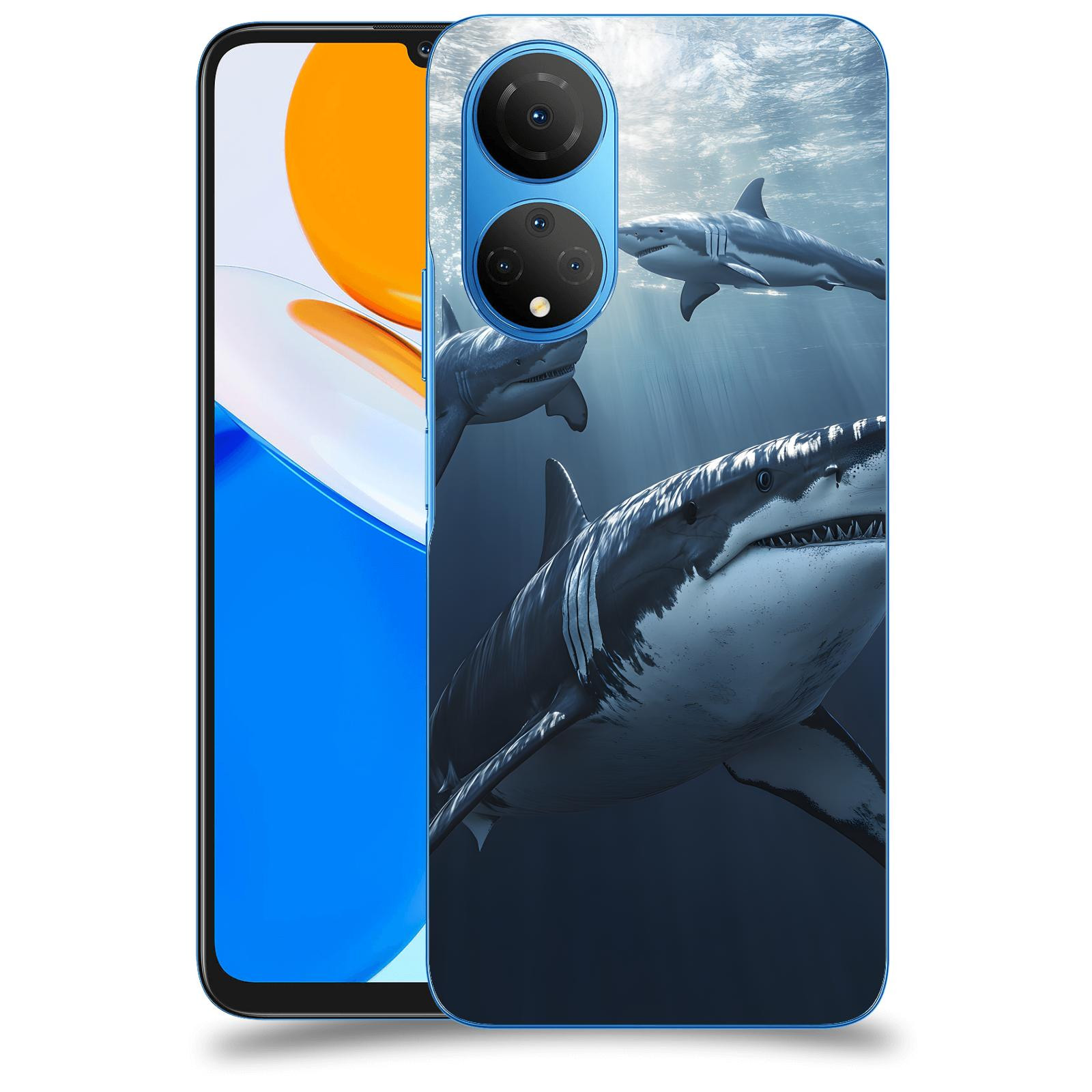 ACOVER Kryt na mobil Honor X7 - Žraloci