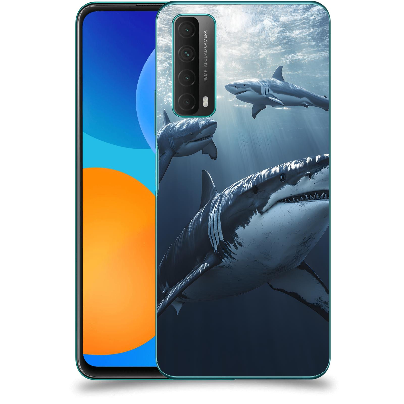 ACOVER Kryt na mobil Huawei P Smart 2021 - Žraloci