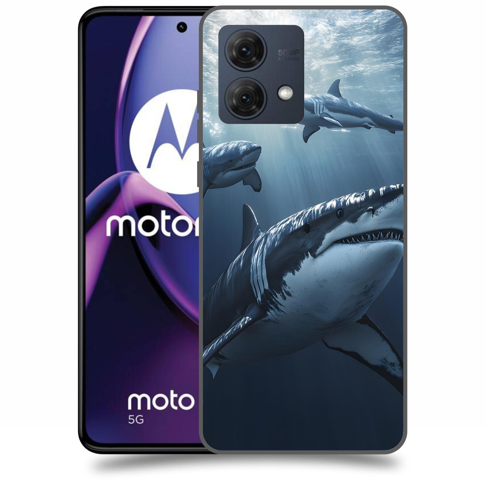 ACOVER Kryt na mobil Motorola Moto G84 5G - Žraloci
