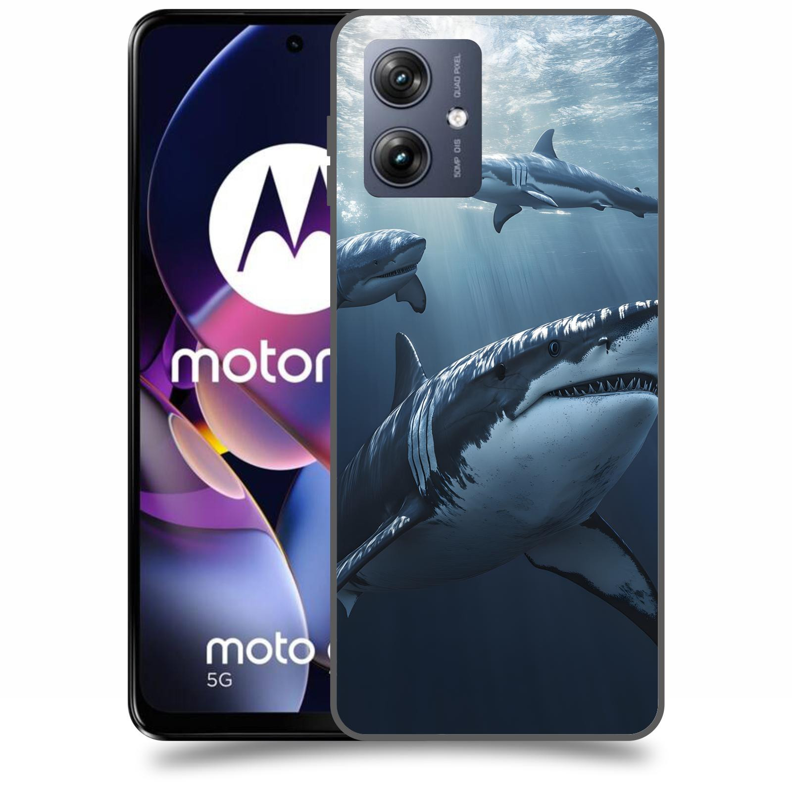 ACOVER Kryt na mobil Motorola Moto G54 5G - Žraloci