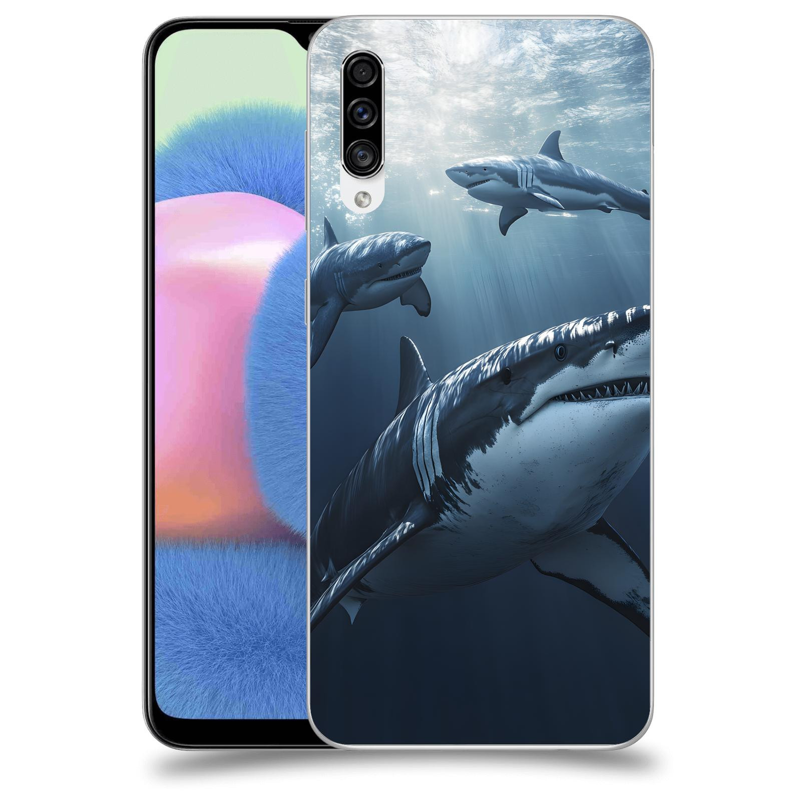 ACOVER Kryt na mobil Samsung Galaxy A30s A307F - Žraloci