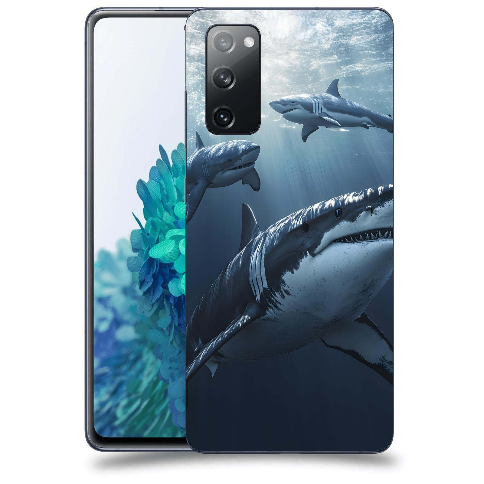 ACOVER Kryt na mobil Samsung Galaxy S20 FE - Žraloci