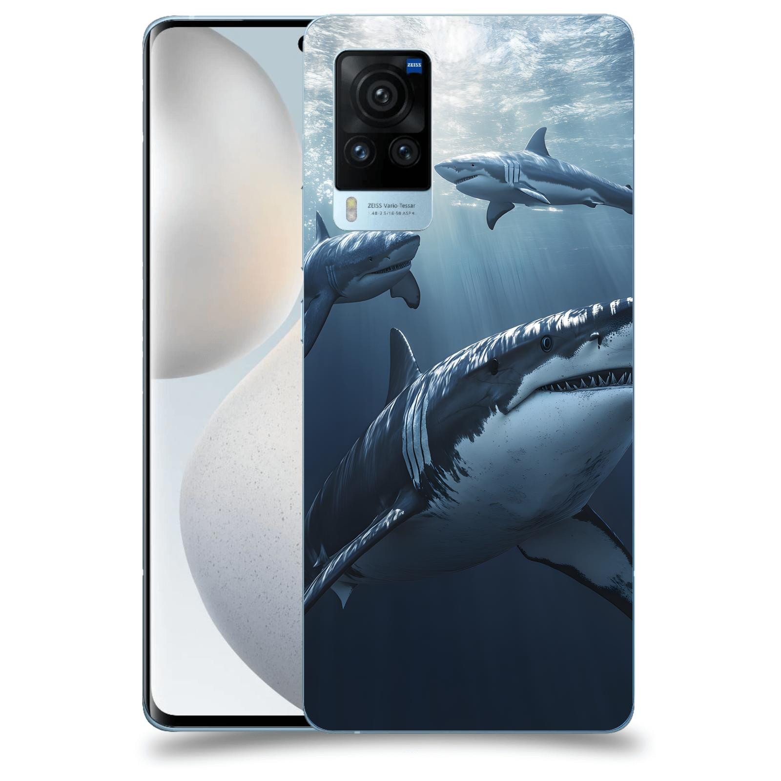 ACOVER Kryt na mobil Vivo X60 Pro 5G - Žraloci