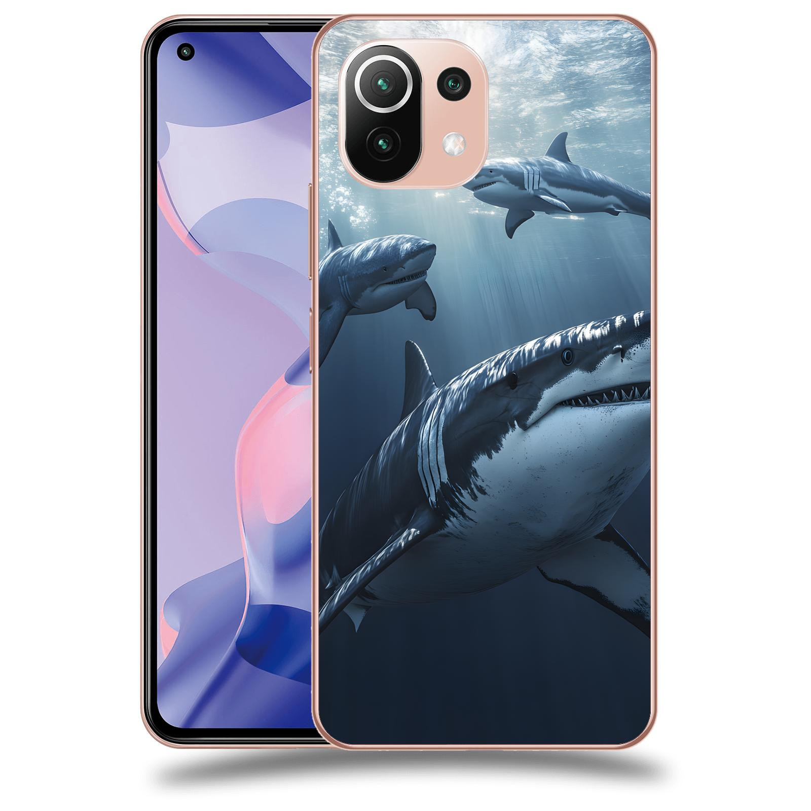 ACOVER Kryt na mobil Xiaomi 11 Lite 5G NE - Žraloci