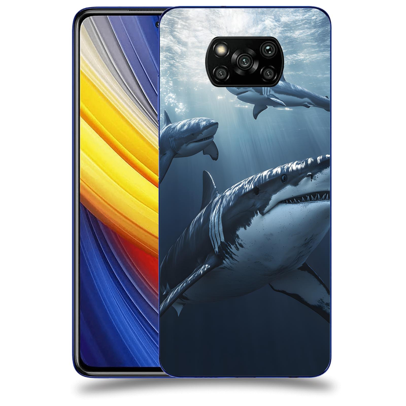 ACOVER Kryt na mobil Xiaomi Poco X3 Pro - Žraloci