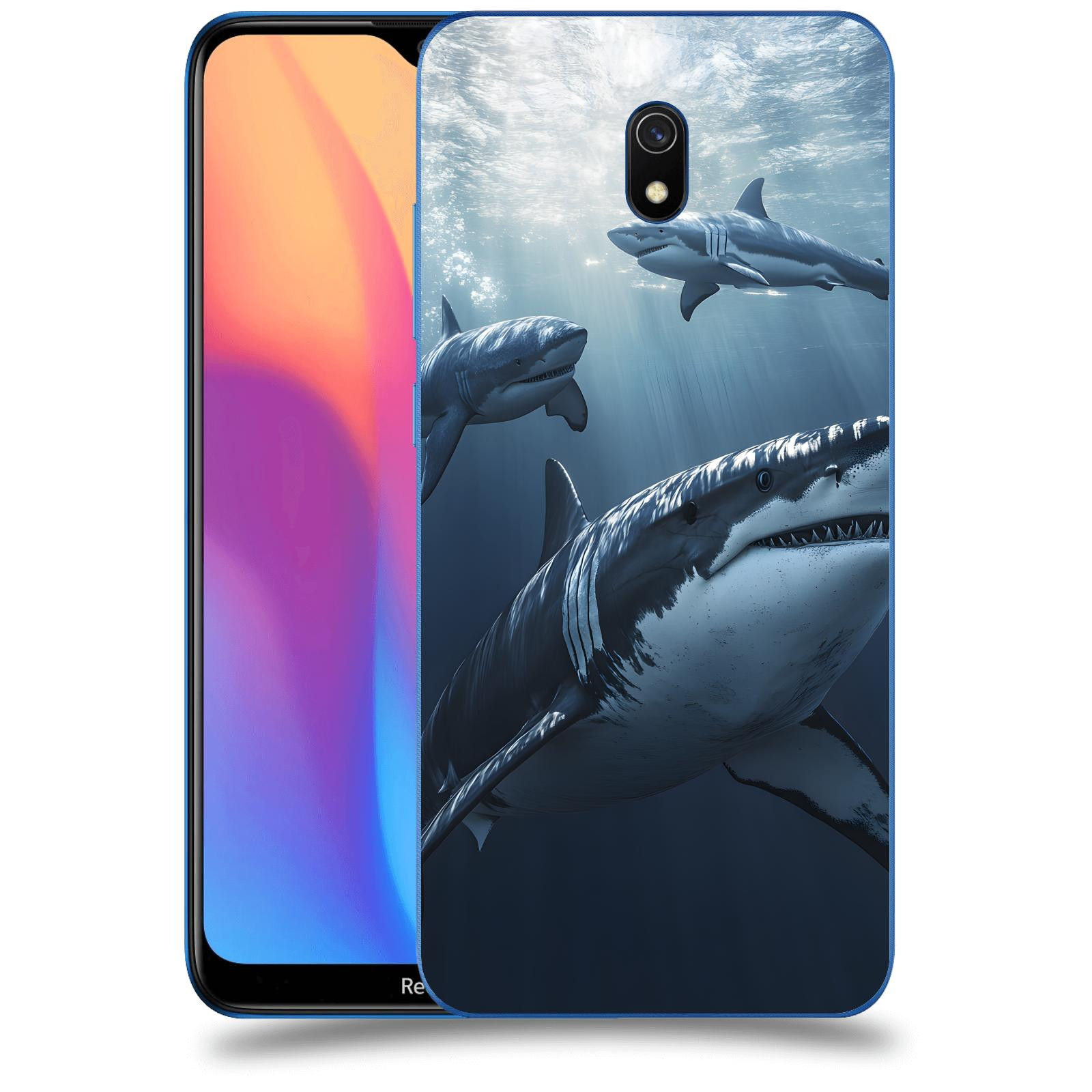 ACOVER Kryt na mobil Xiaomi Redmi 8A - Žraloci