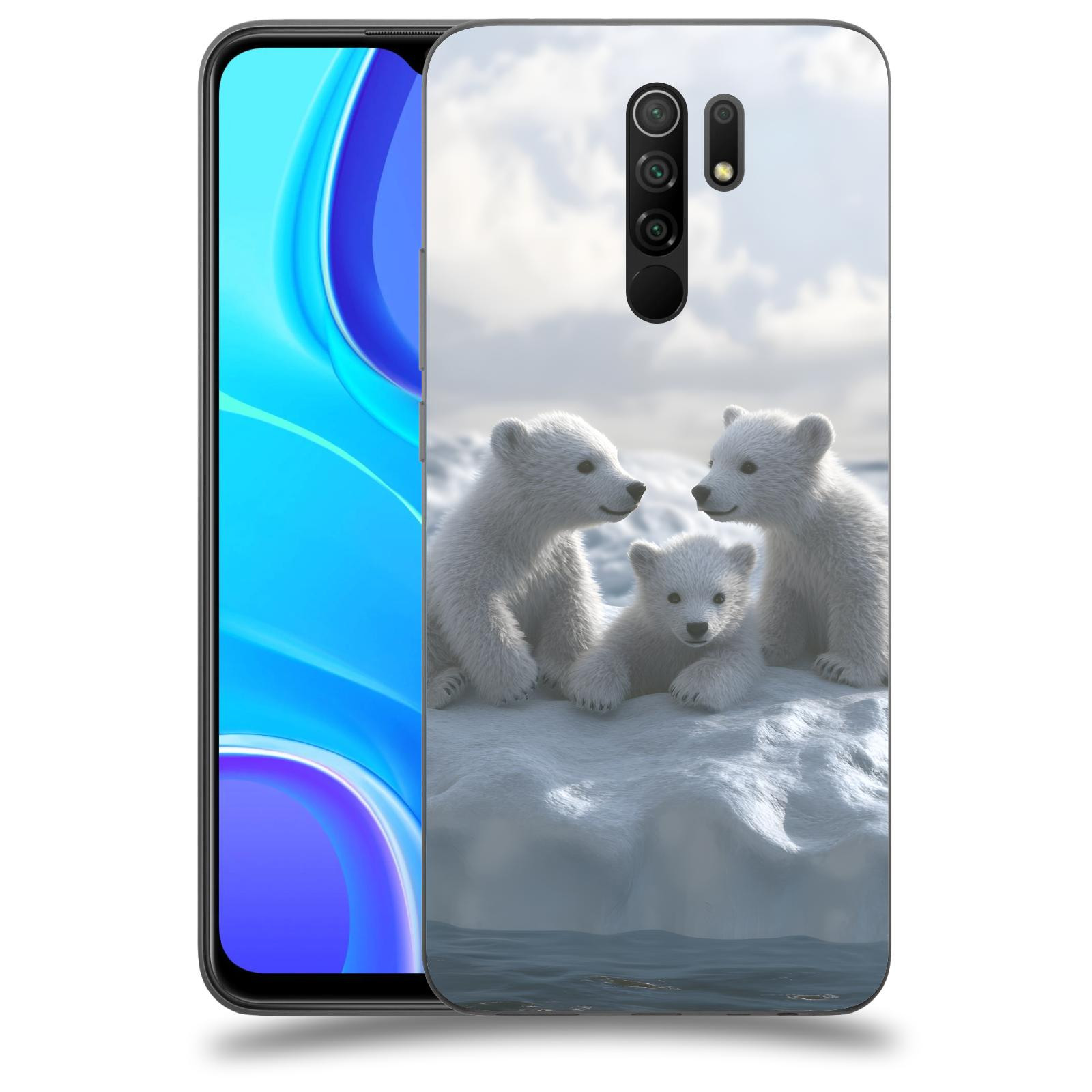 ACOVER Kryt na mobil Xiaomi Redmi 9 - Medvíďata