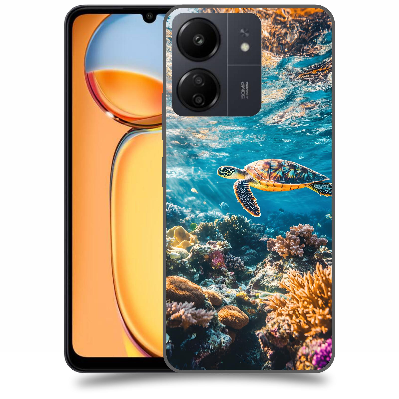 ACOVER Kryt na mobil Xiaomi Redmi 13C  Želva