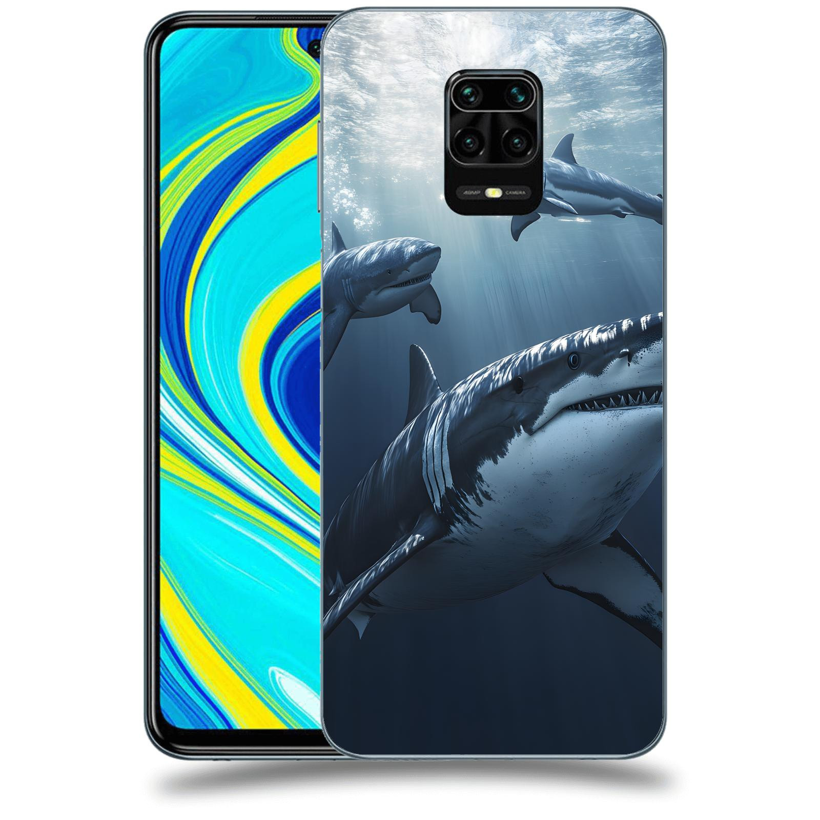 ACOVER Kryt na mobil Xiaomi Redmi Note 9S - Žraloci