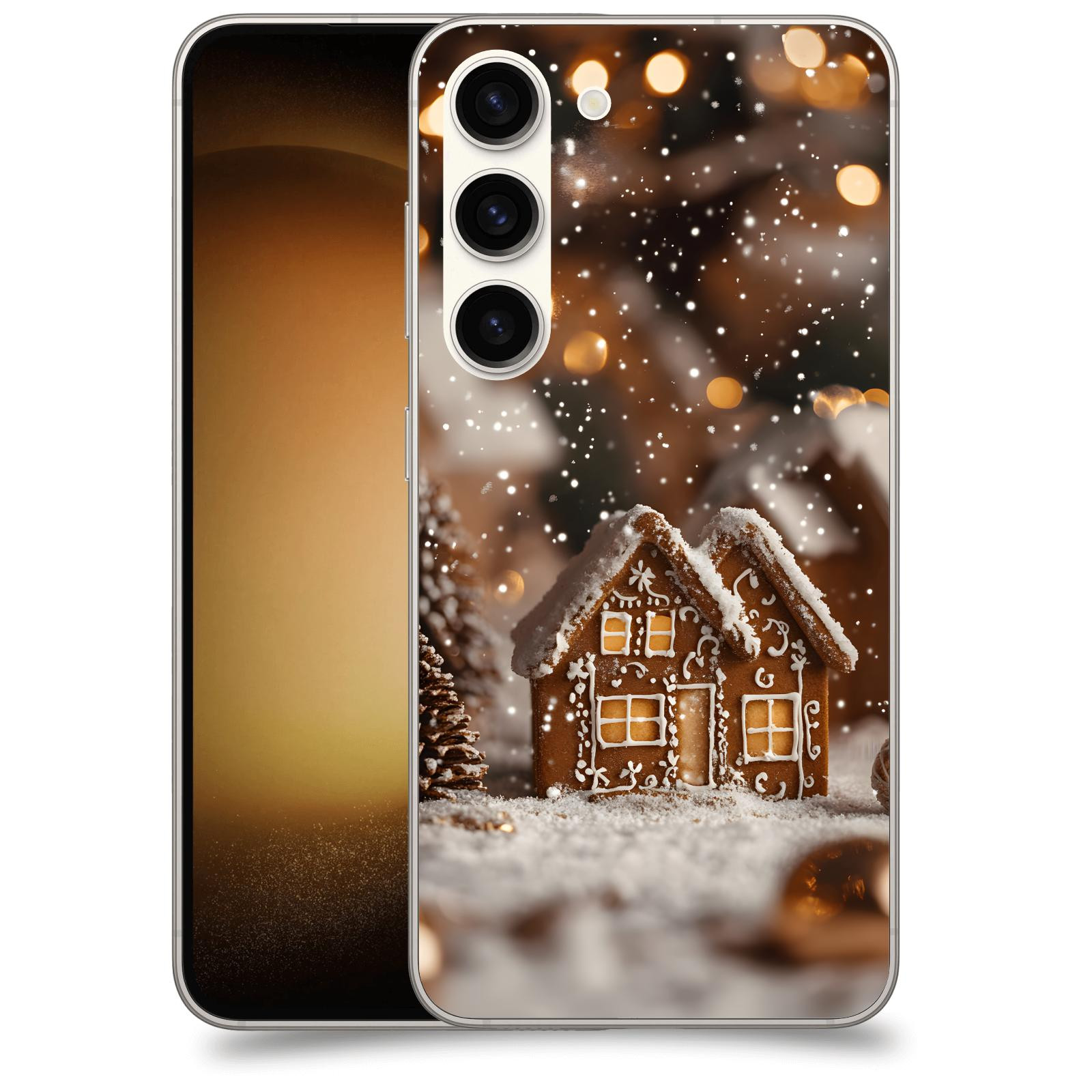 ACOVER Kryt na mobil Samsung Galaxy S23 5G - Perníková chaloupka
