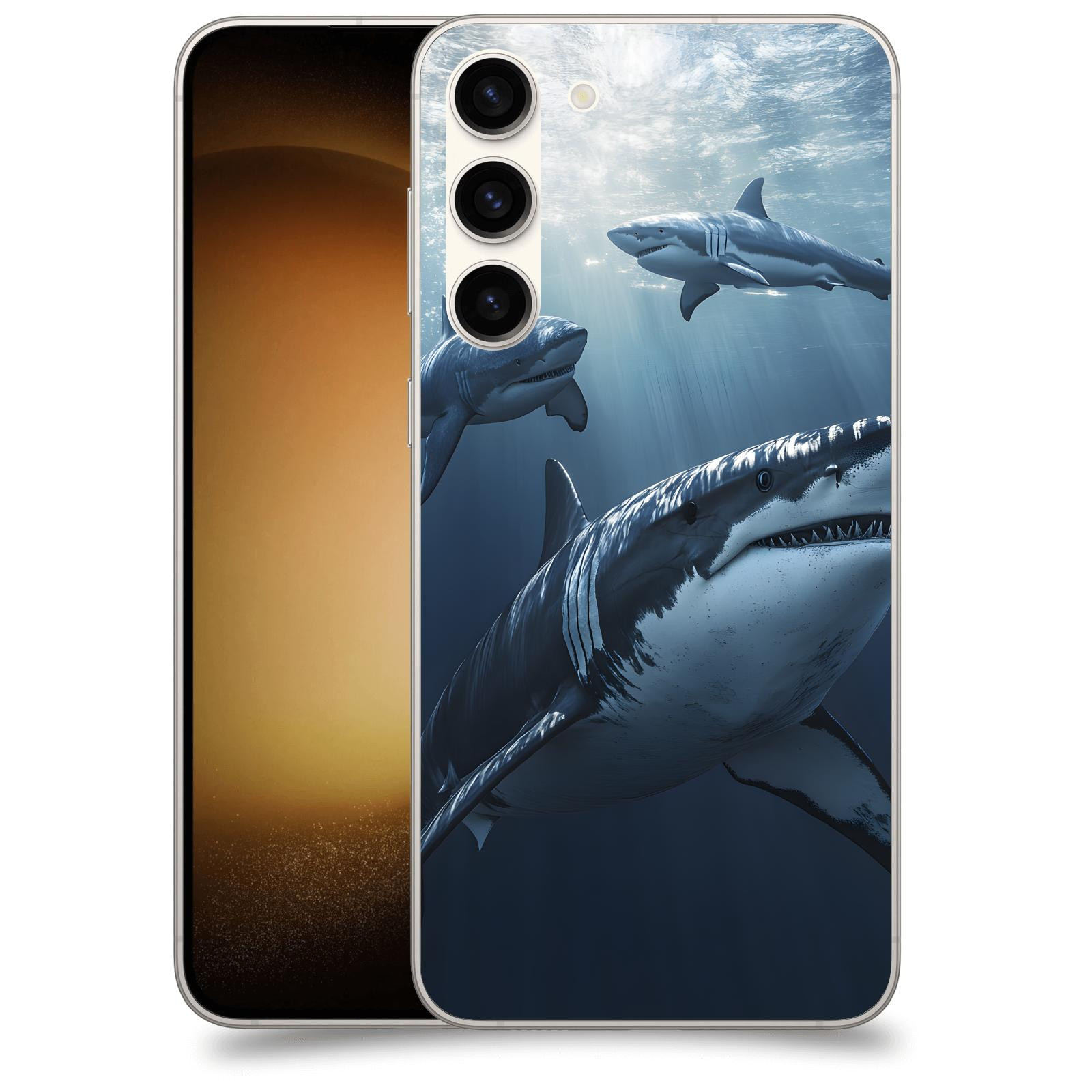 ACOVER Kryt na mobil Samsung Galaxy S23+ 5G - Žraloci