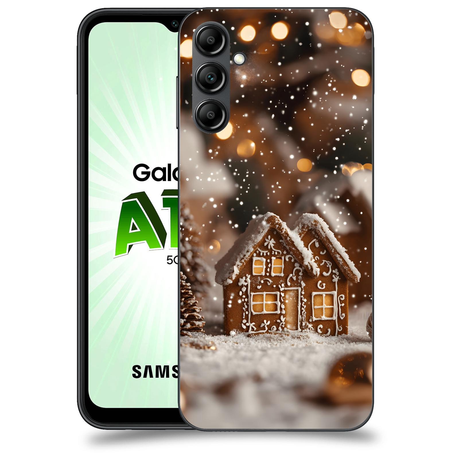 ACOVER Kryt na mobil Samsung Galaxy A14 5G - Perníková chaloupka