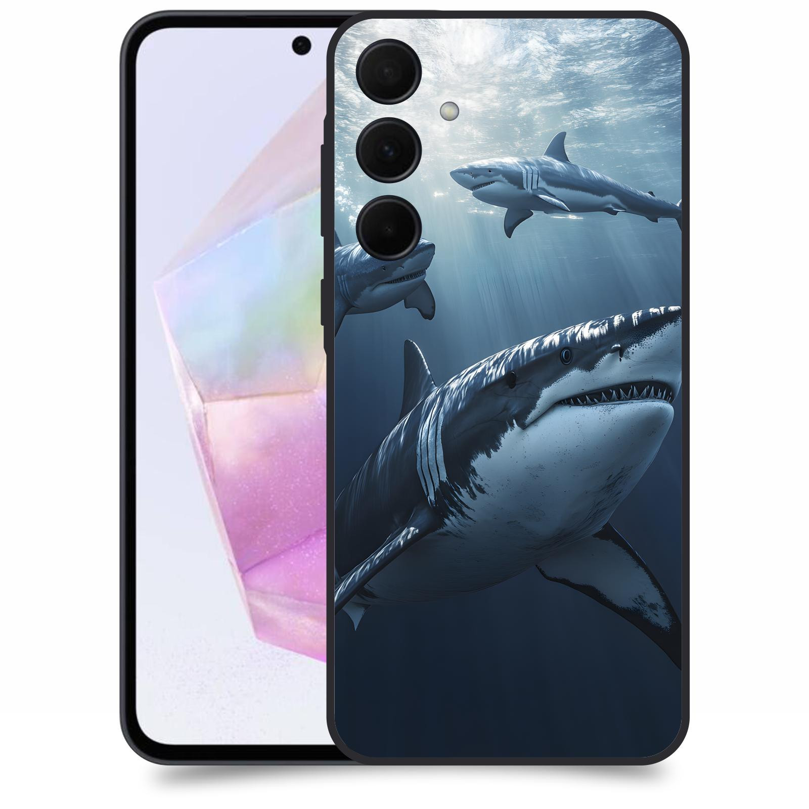 ACOVER Kryt na mobil Samsung Galaxy A35 5G - Žraloci