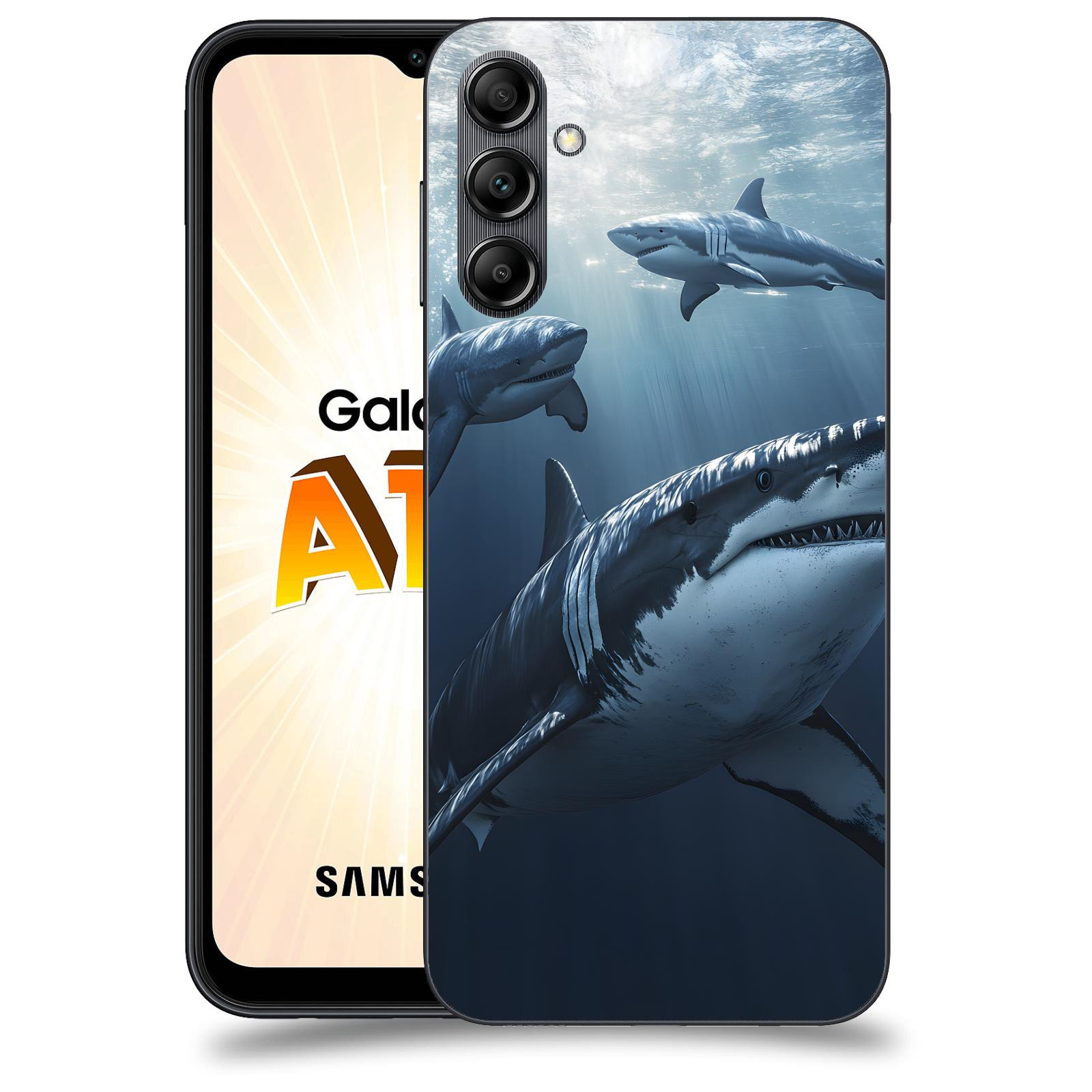 ACOVER Kryt na mobil Samsung Galaxy A14 LTE - Žraloci