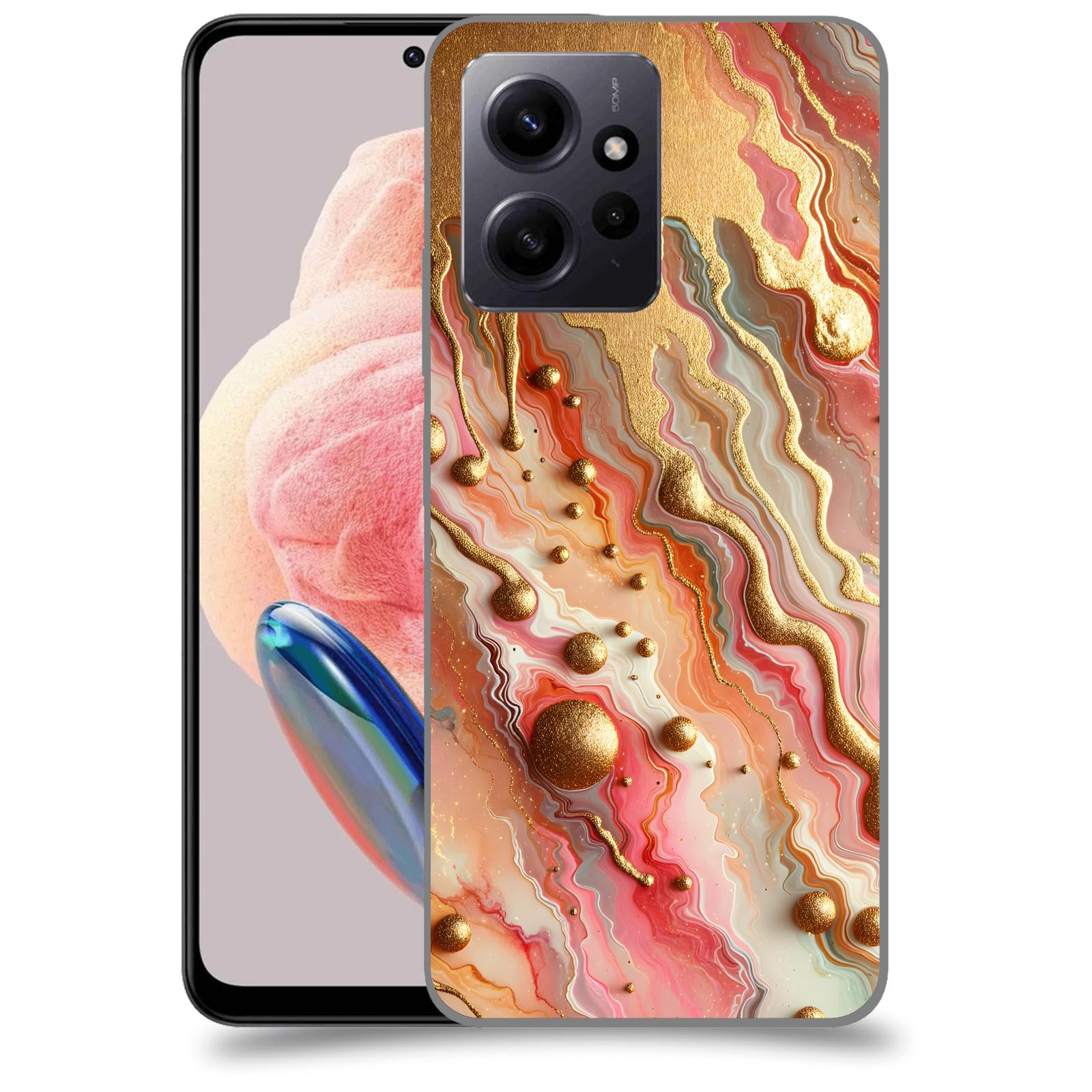 ACOVER Kryt na mobil Xiaomi Redmi Note 12 4G - Liquid Gold