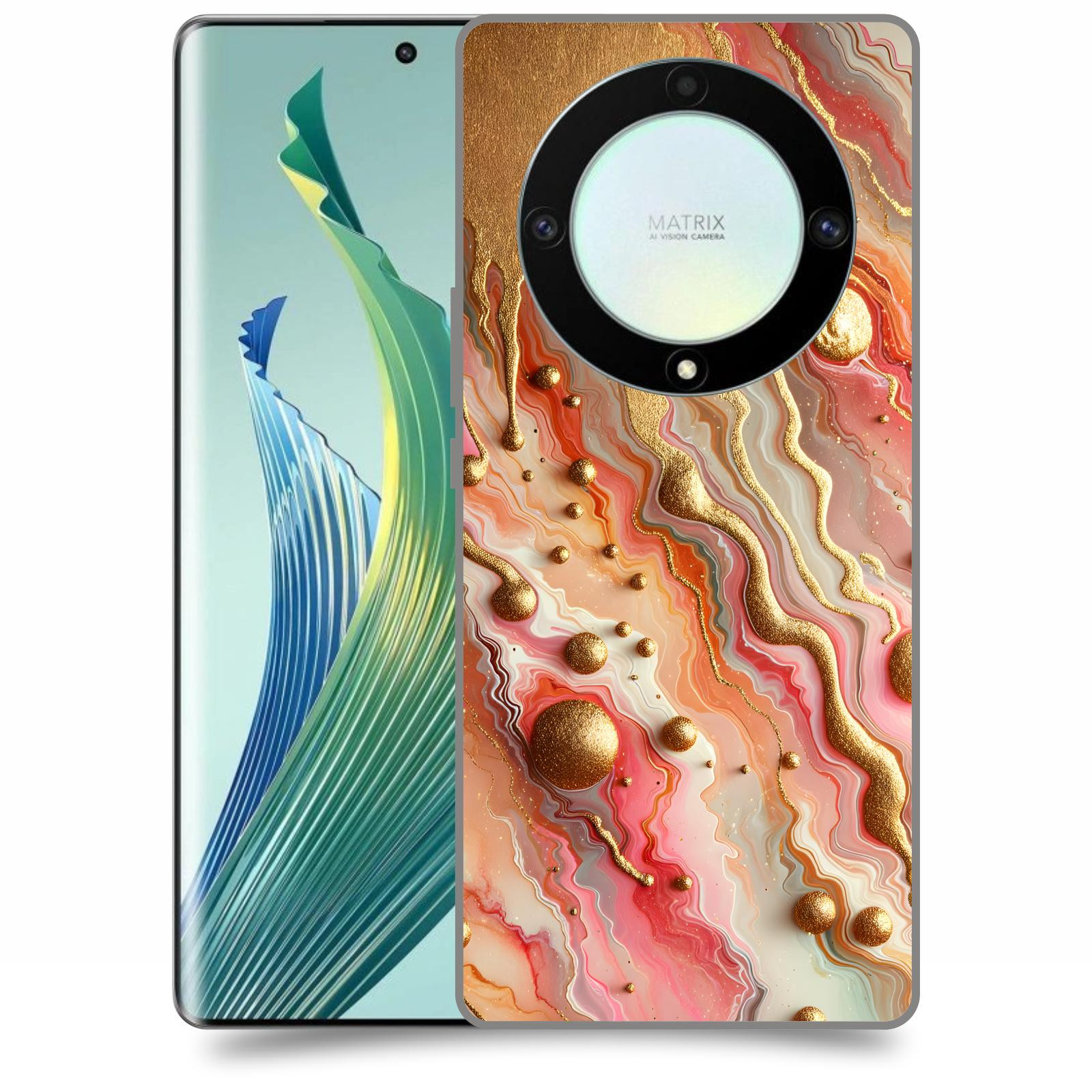 ACOVER Kryt na mobil Honor Magic 5 Lite 5G - Liquid Gold