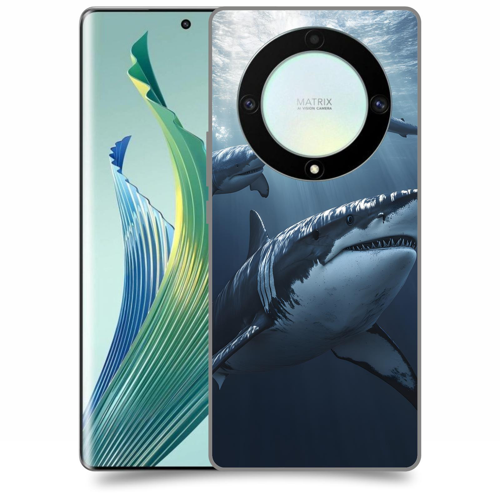 ACOVER Kryt na mobil Honor Magic 5 Lite 5G - Žraloci