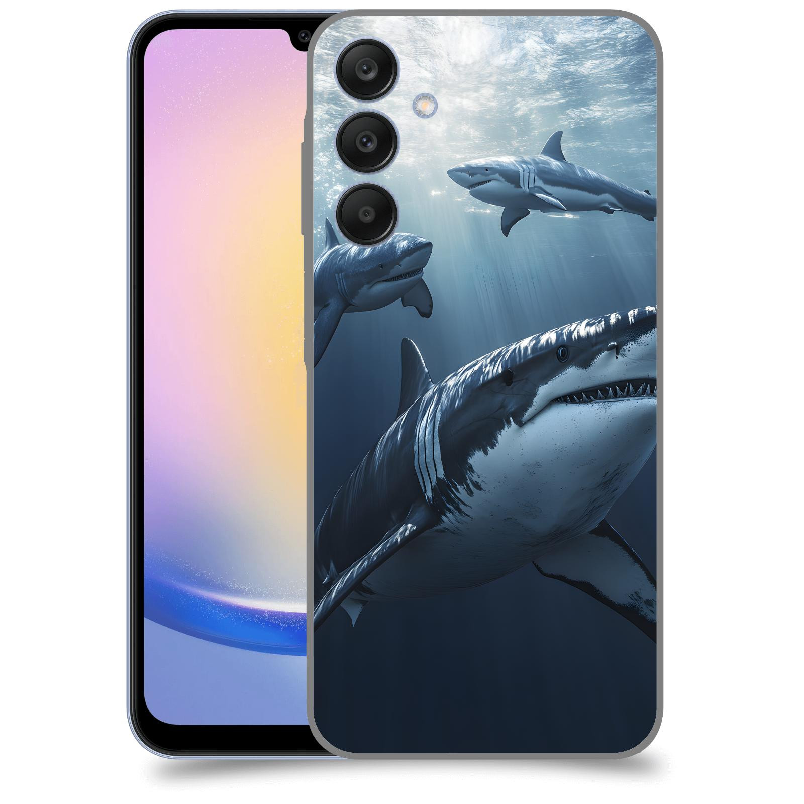 ACOVER Kryt na mobil Samsung Galaxy A25 5G - Žraloci