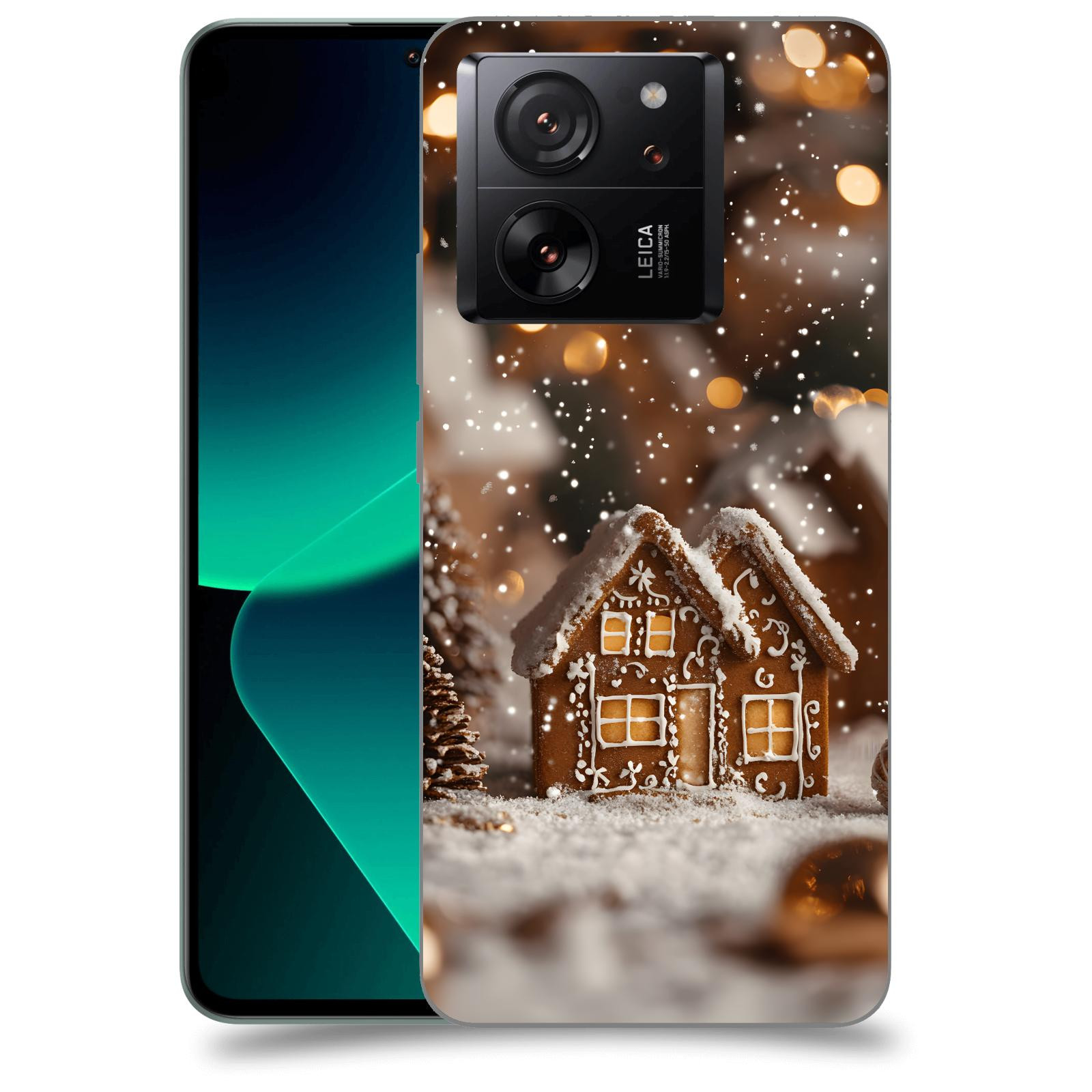 ACOVER Kryt na mobil Xiaomi 13T pro - Perníková chaloupka