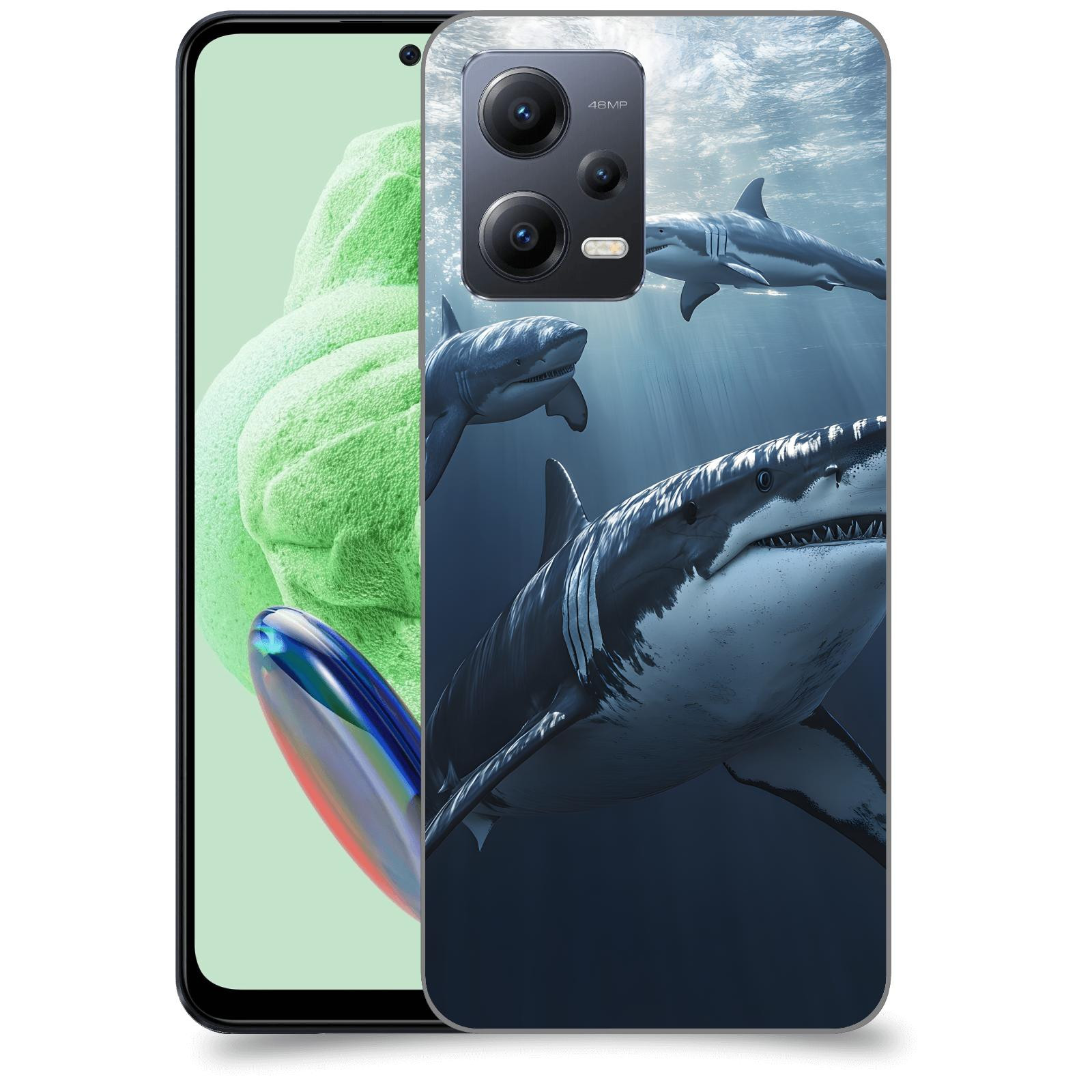 ACOVER Kryt na mobil Xiaomi Redmi Note 12 5G - Žraloci