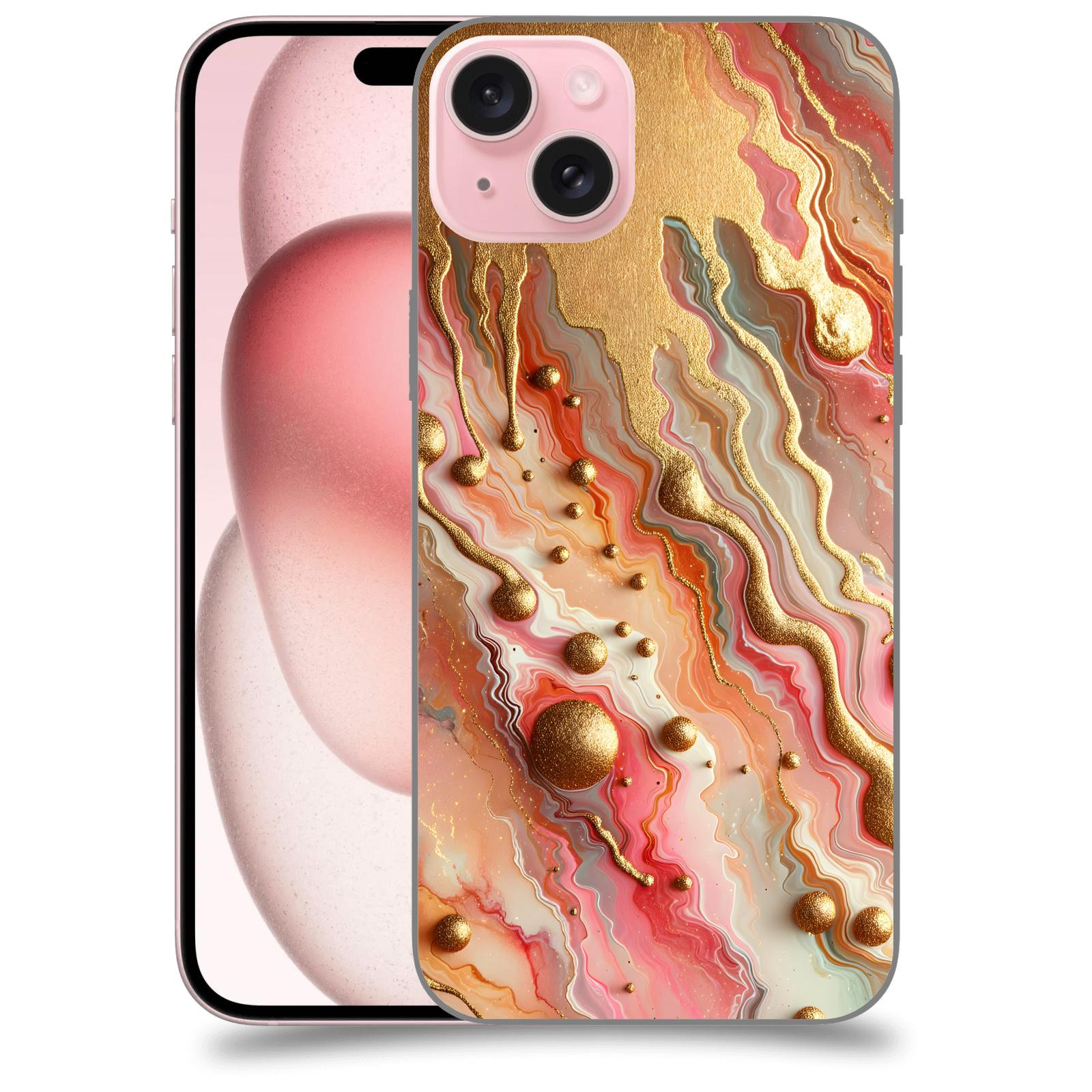 ACOVER Kryt na mobil Apple iPhone 15 plus - Liquid Gold