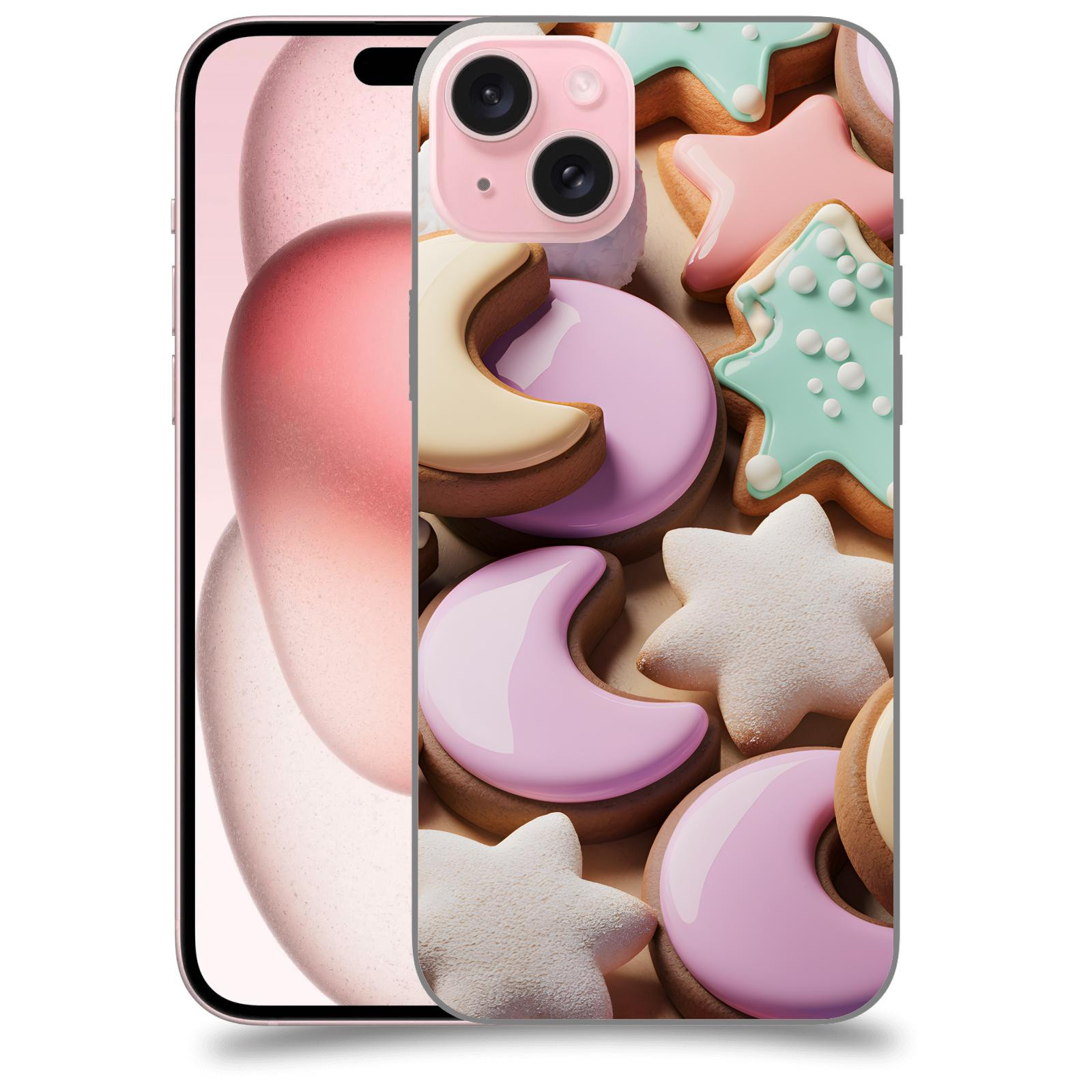 ACOVER Kryt na mobil Apple iPhone 15 plus - Vánoční cukroví