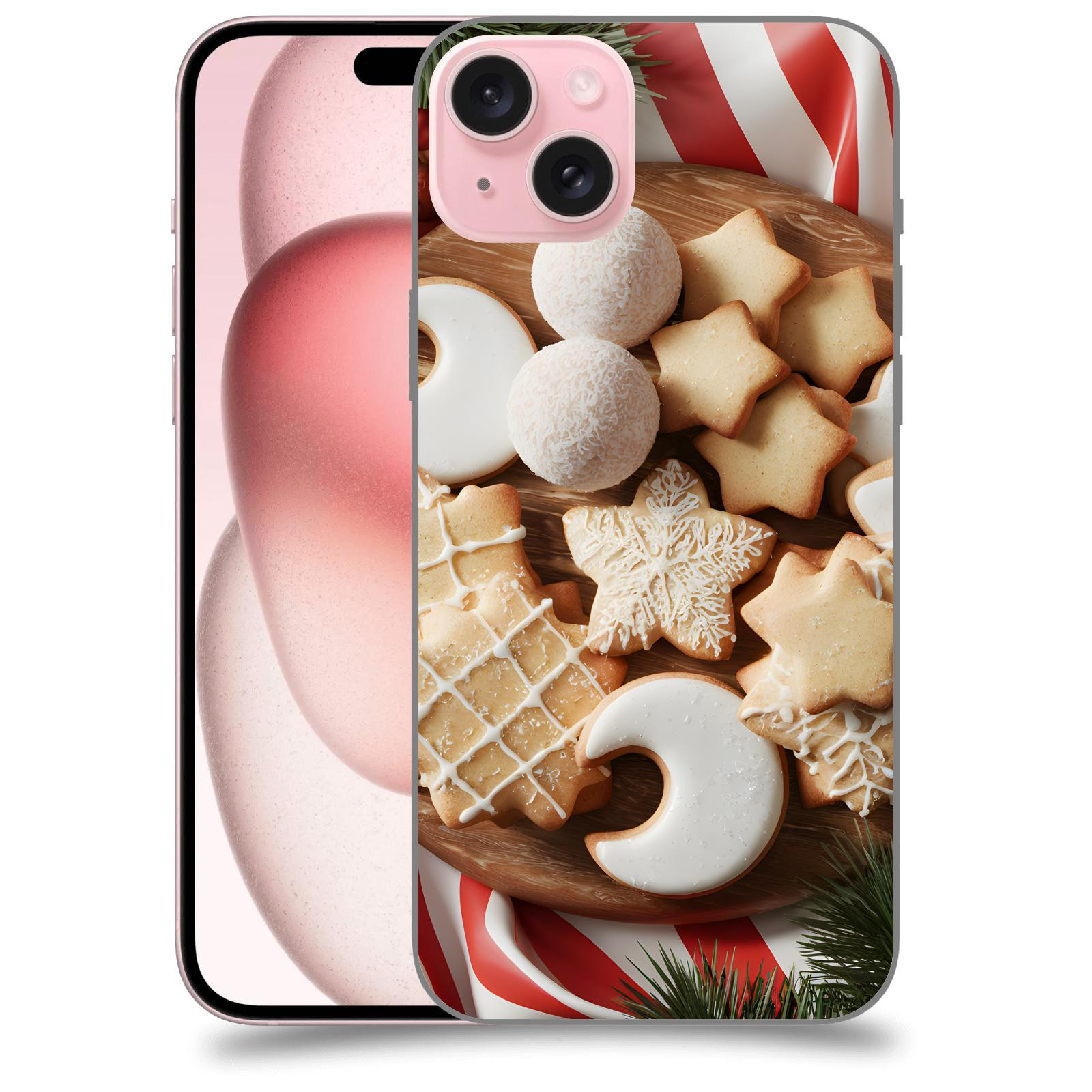 ACOVER Kryt na mobil Apple iPhone 15 plus - Vánoční cukroví 2