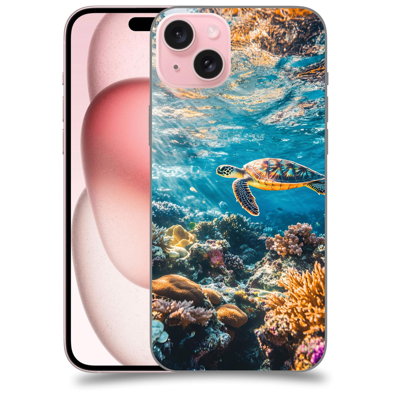 ACOVER Kryt na mobil Apple iPhone 15 plus - Želva