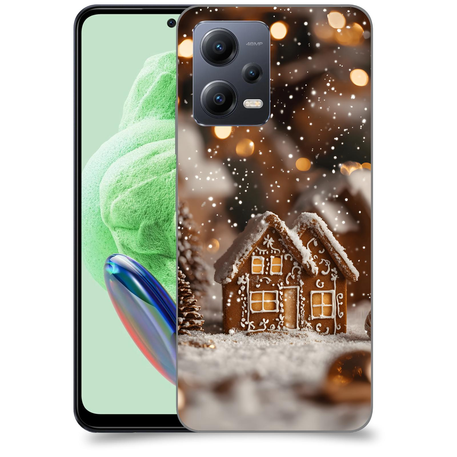 ACOVER Kryt na mobil Xiaomi Redmi Note 12 PRO 5G - Perníková chaloupka
