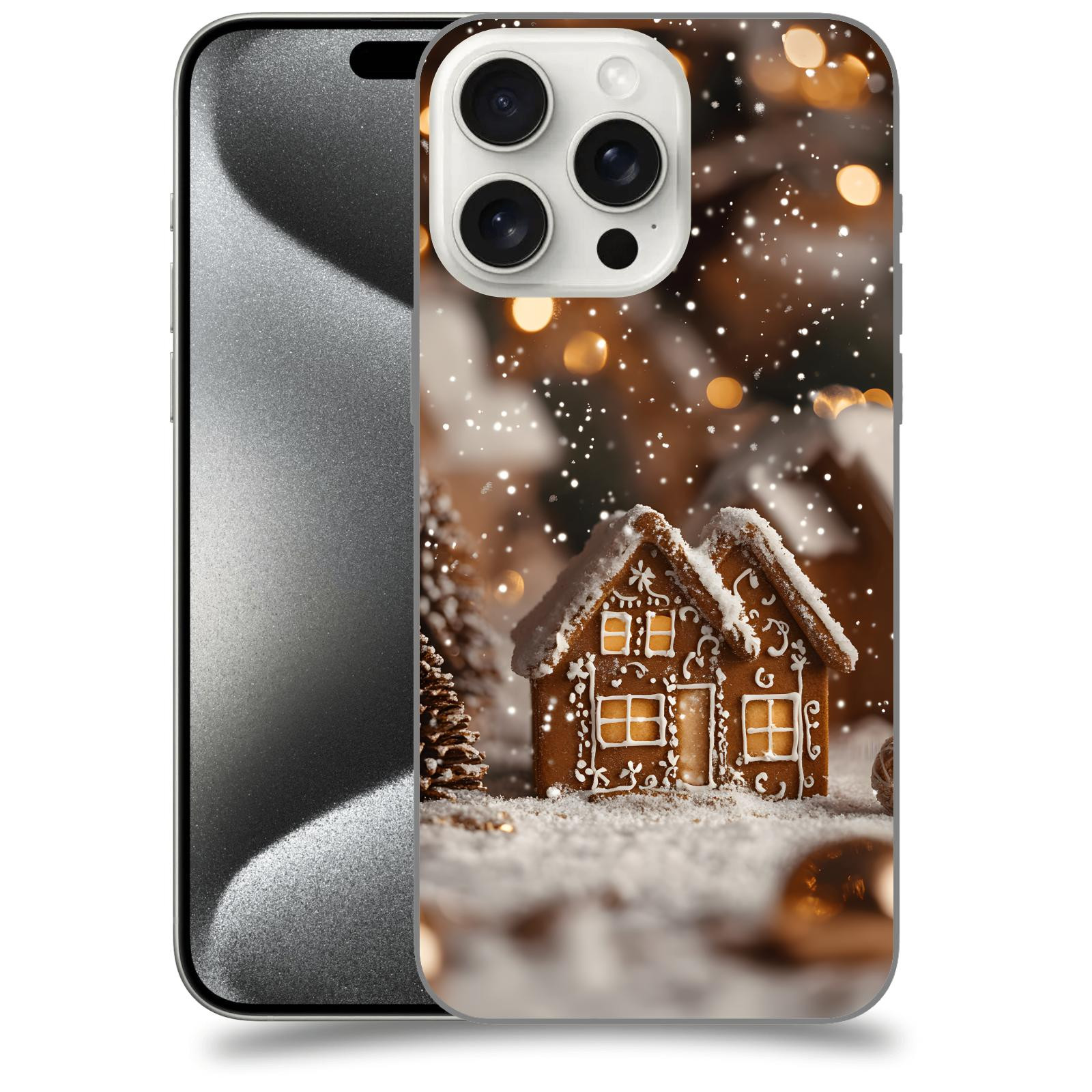 ACOVER Kryt na mobil Apple iPhone 15 pro max - Perníková chaloupka