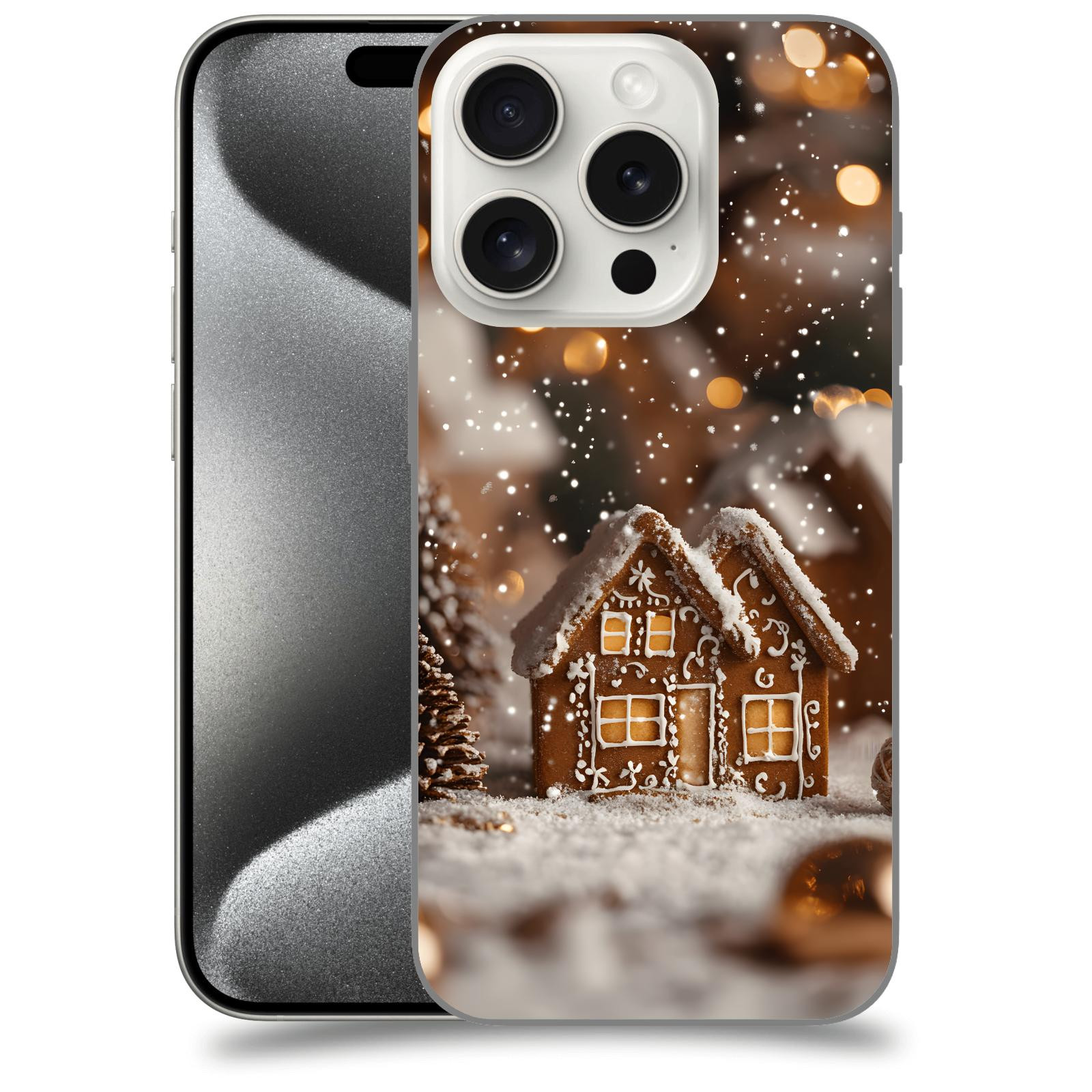 ACOVER Kryt na mobil Apple iPhone 15 pro - Perníková chaloupka