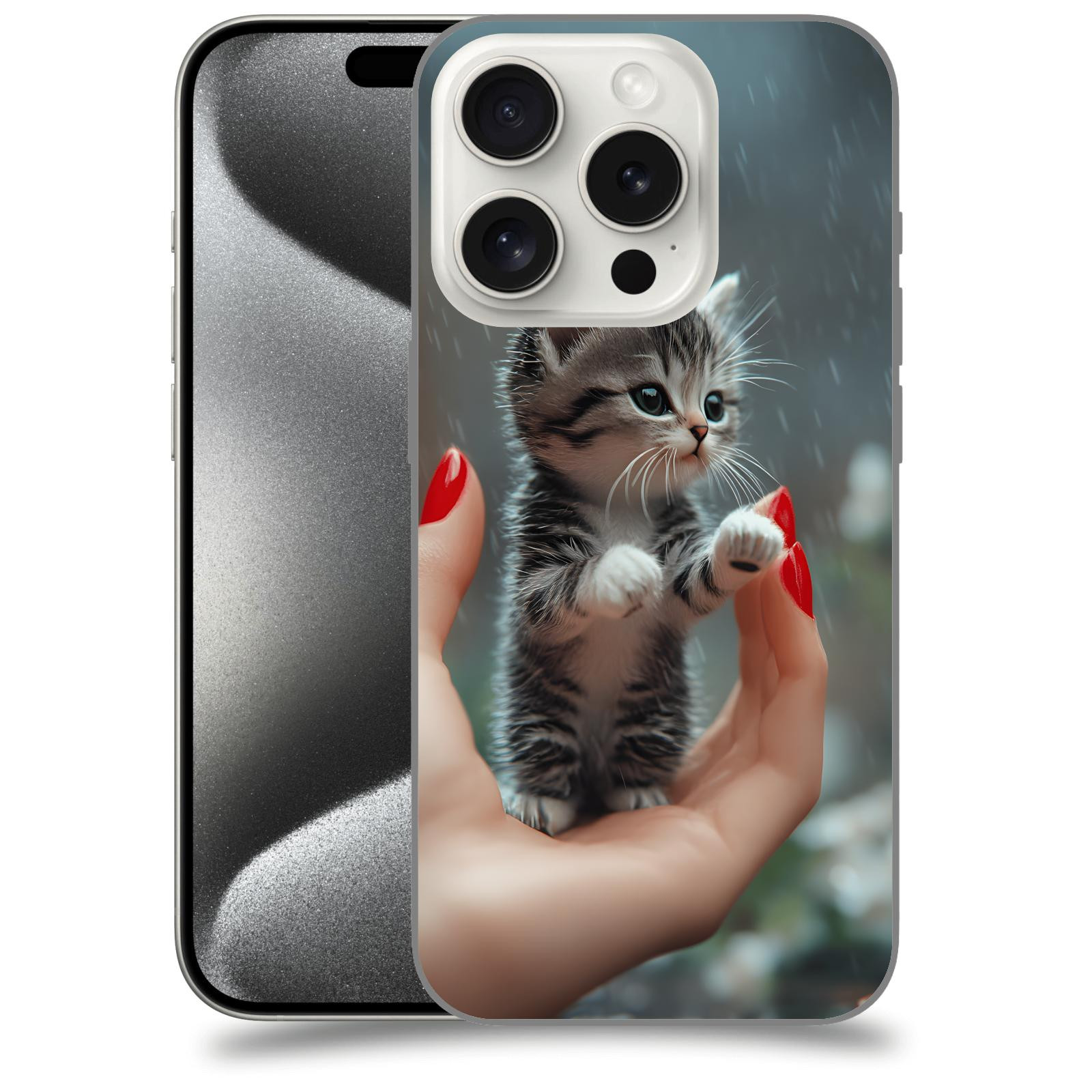 ACOVER Kryt na mobil Apple iPhone 15 pro - Koťátko