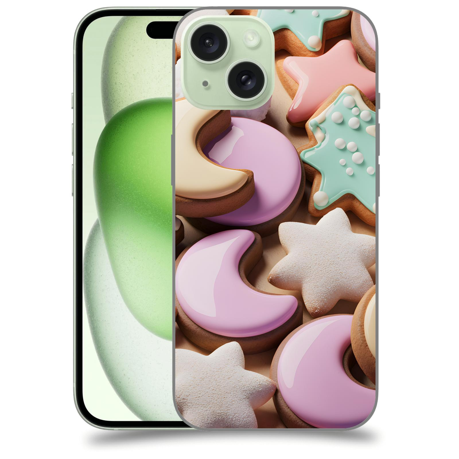 ACOVER Kryt na mobil Apple iPhone 15 - Vánoční cukroví