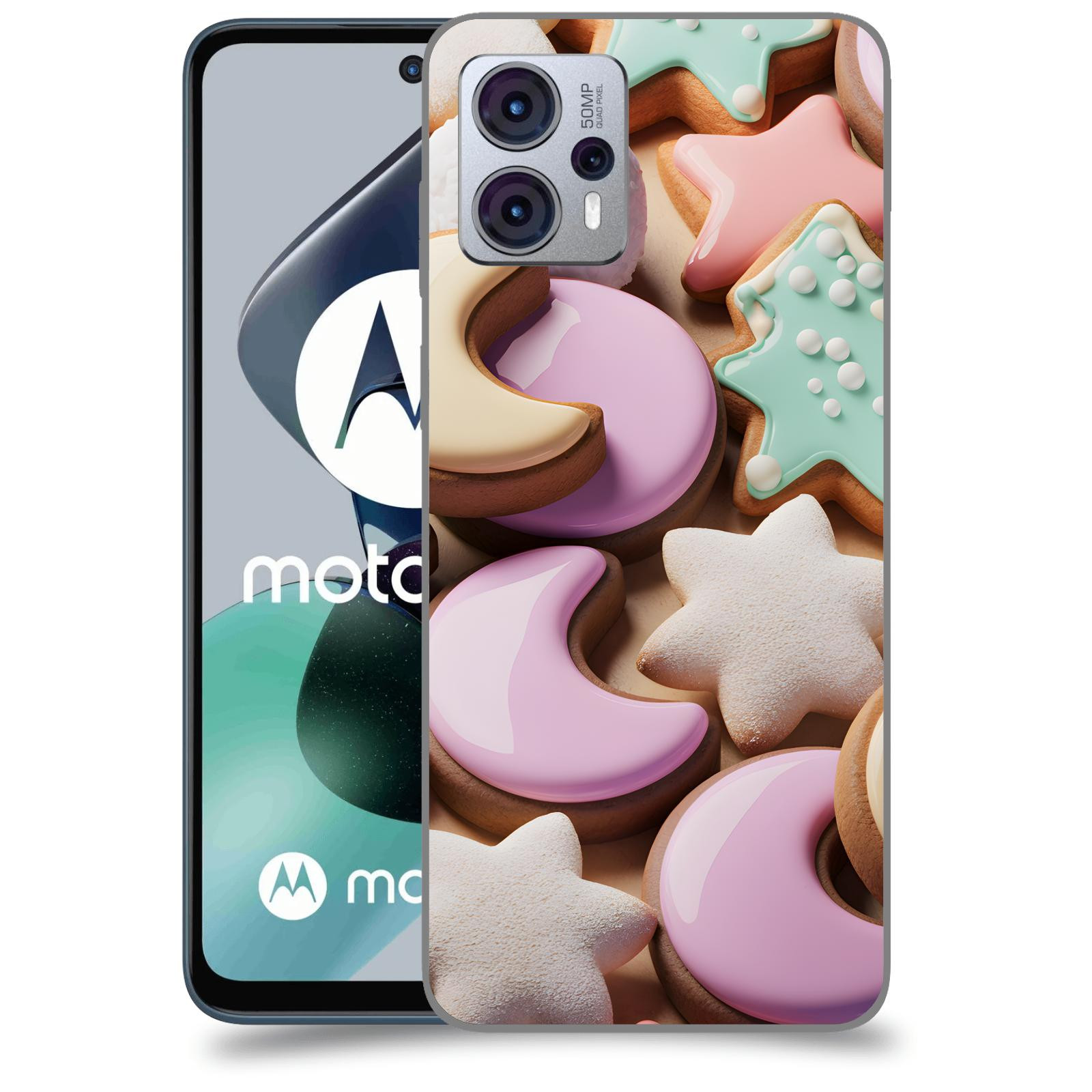 ACOVER Kryt na mobil Motorola Moto G23 - Vánoční cukroví