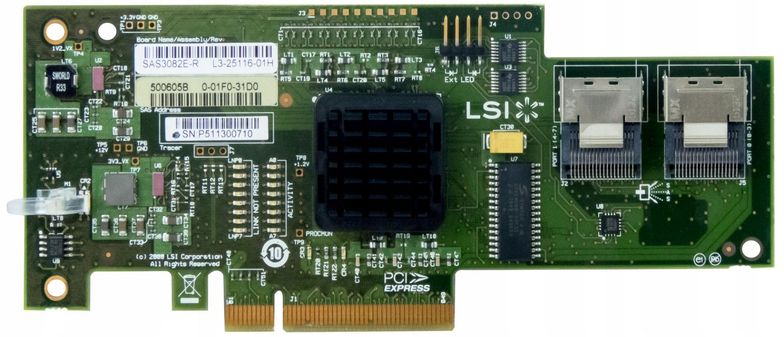 Ibm Lsi 44E8690 SAS3082E-R Sas Server Raid PCIe x8
