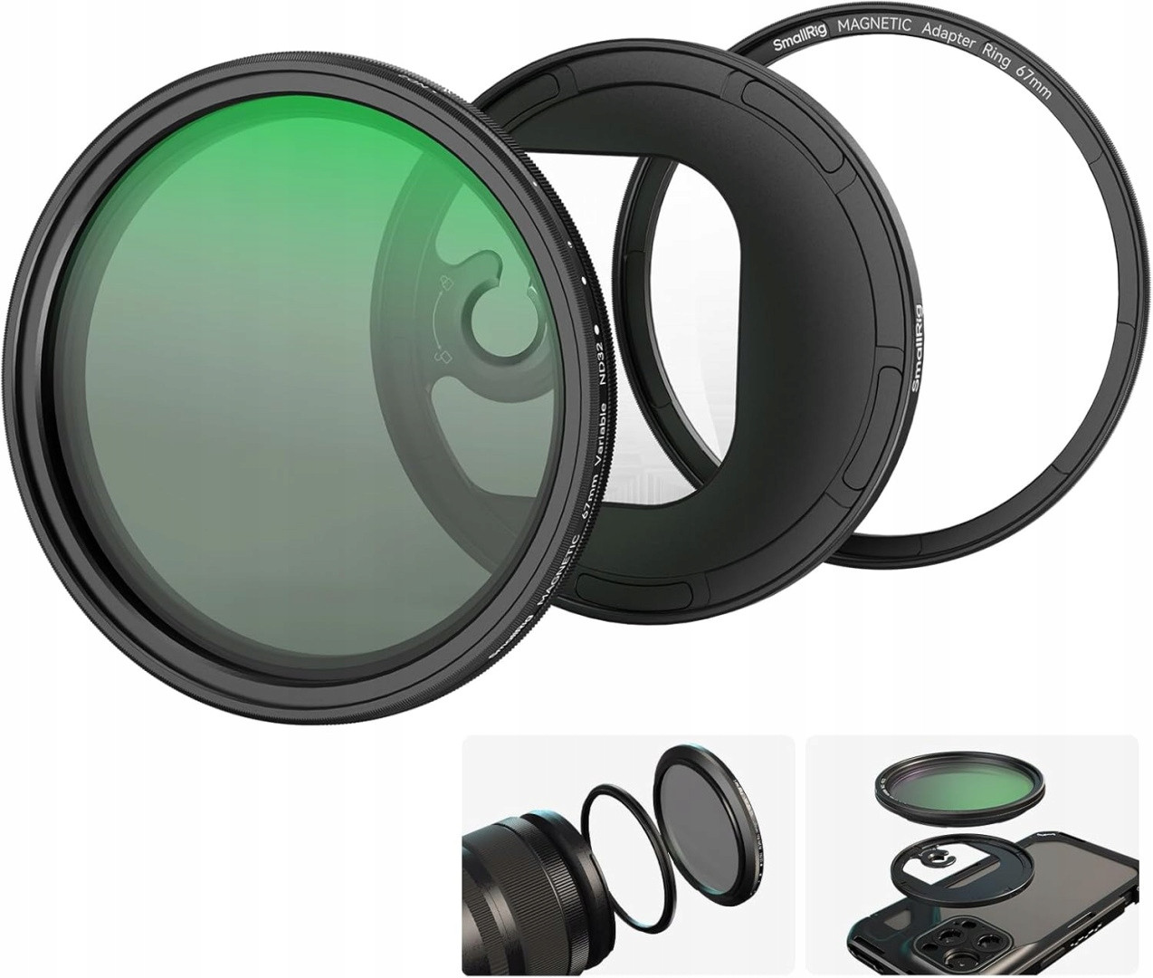 SmallRig 4724 sada Vnd filtru ND2-ND32 67mm 5 slitin M-mount