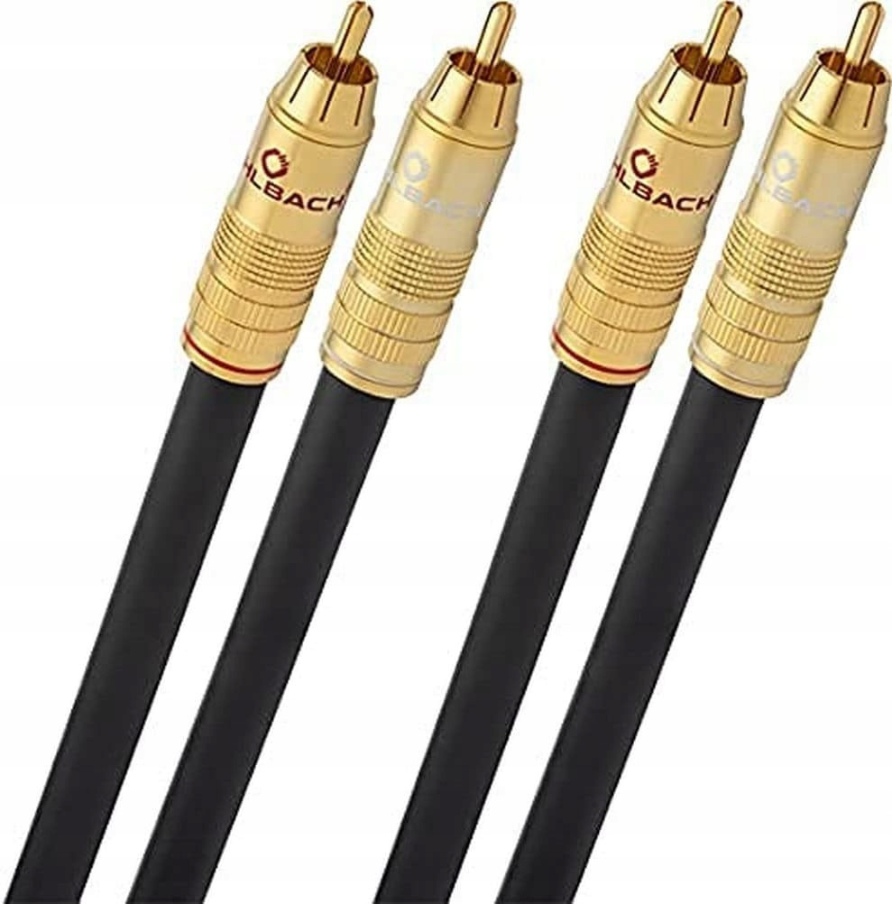 Oehlbach 2047 Rca kabel Rca 2x 1m stereo audio cinch měď černá